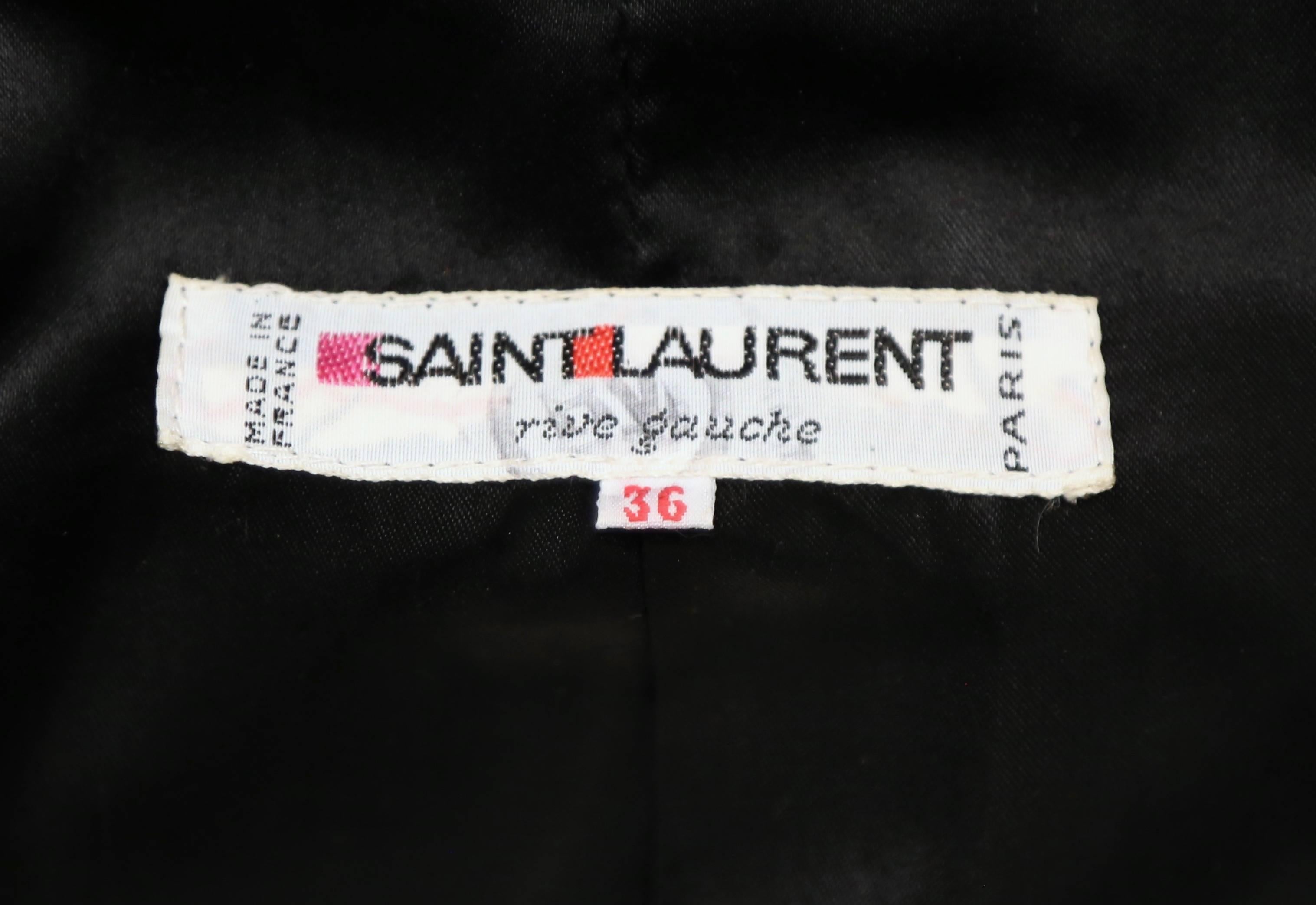 Black Yves Saint Laurent black velvet wrap dress, 1970s 