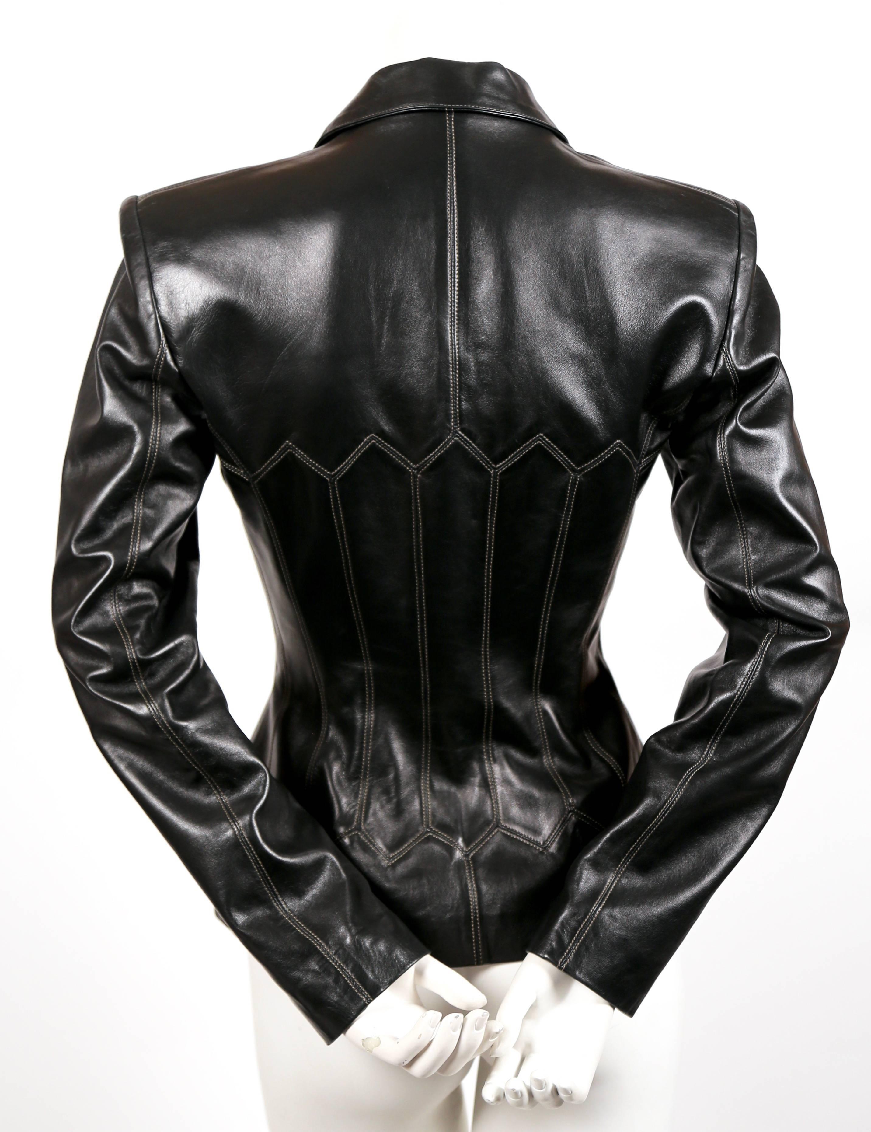 azzedine alaia leather jacket