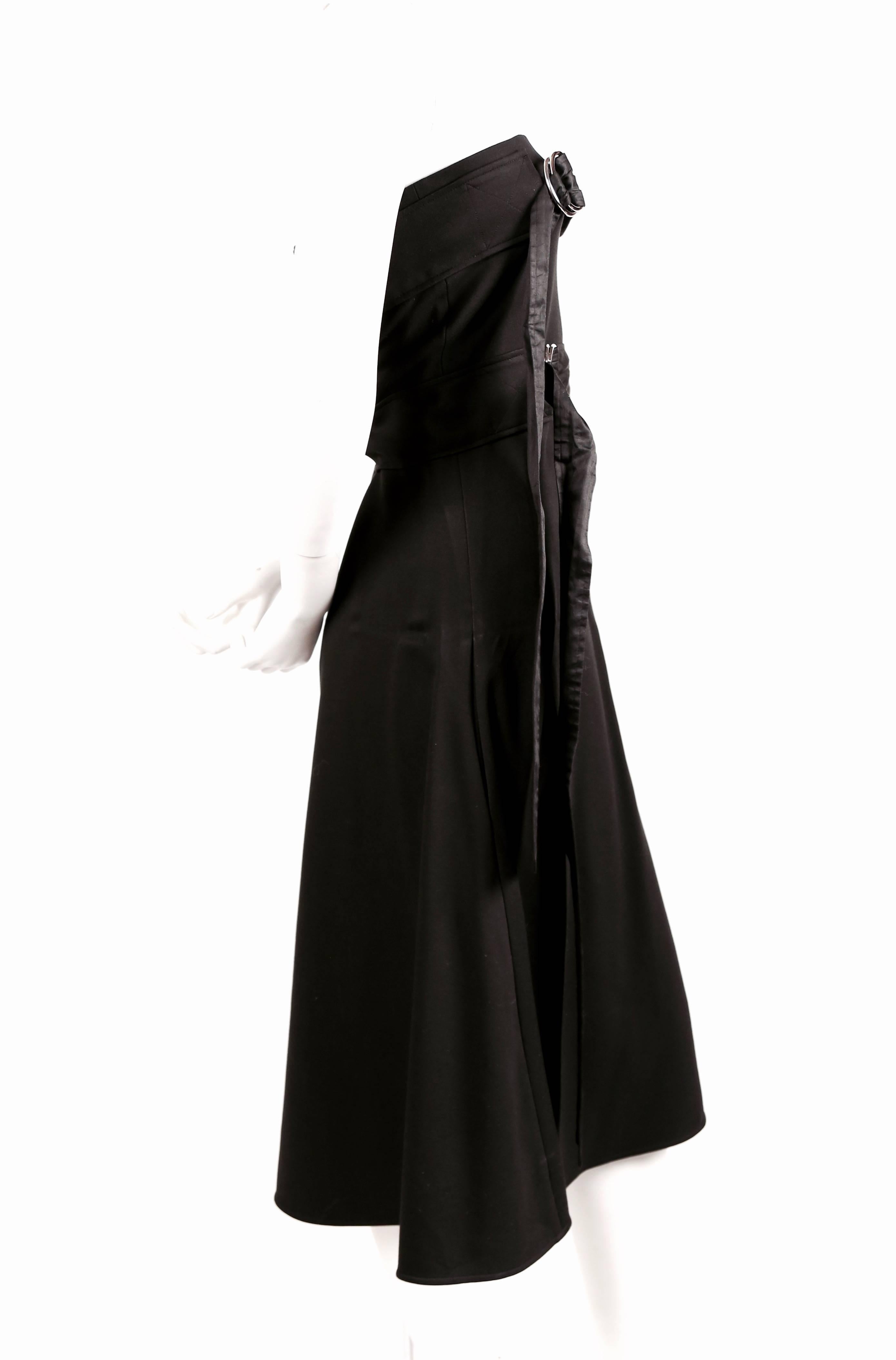 Black Phoebe Philo Celine black strapless dress