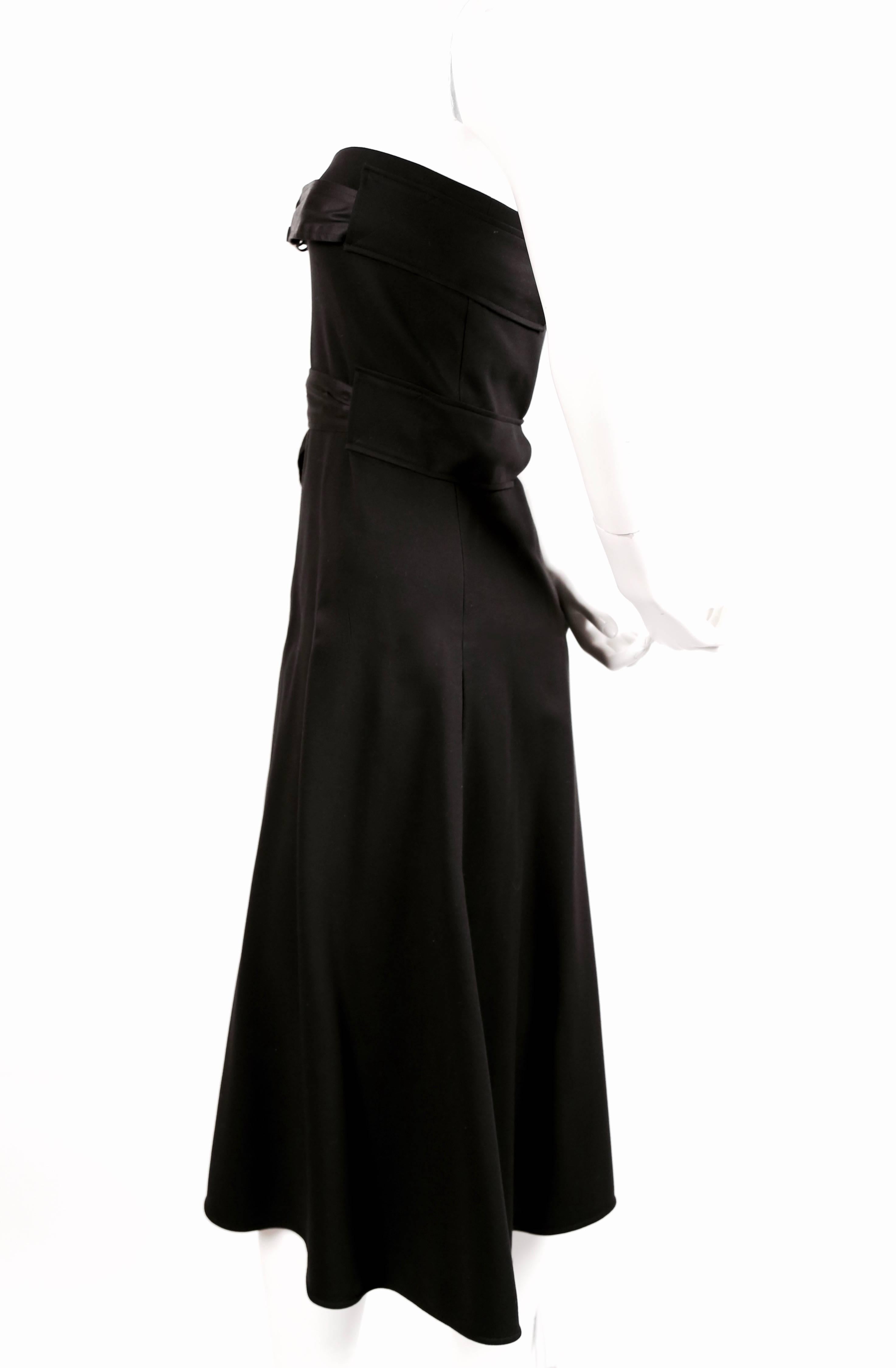 Phoebe Philo Celine black strapless dress In New Condition In San Fransisco, CA
