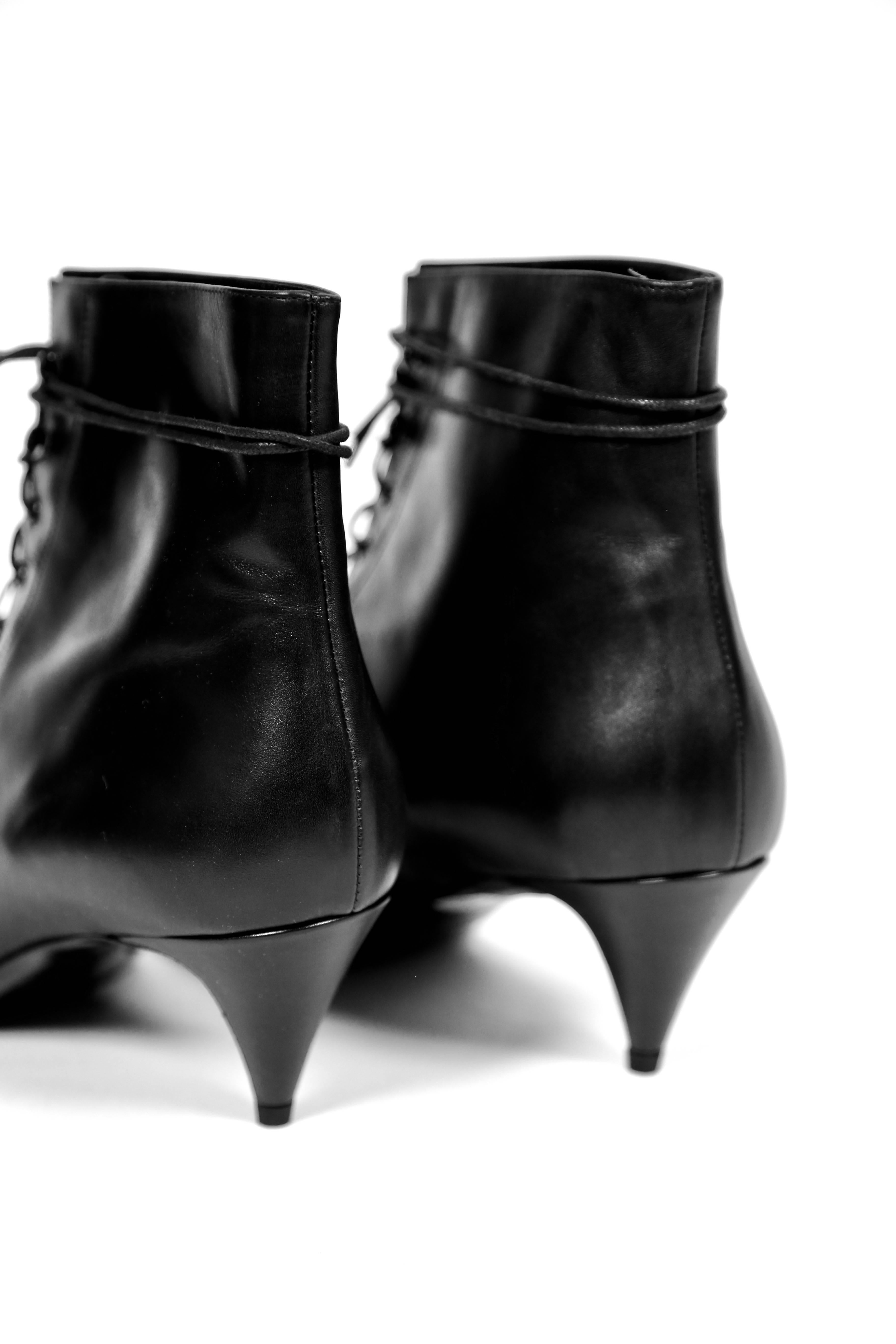 saint laurent lace boots