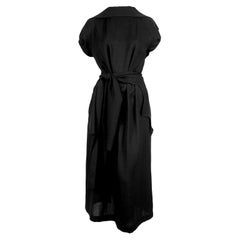 LOEWE black asymmetrical runway dress with raw edges