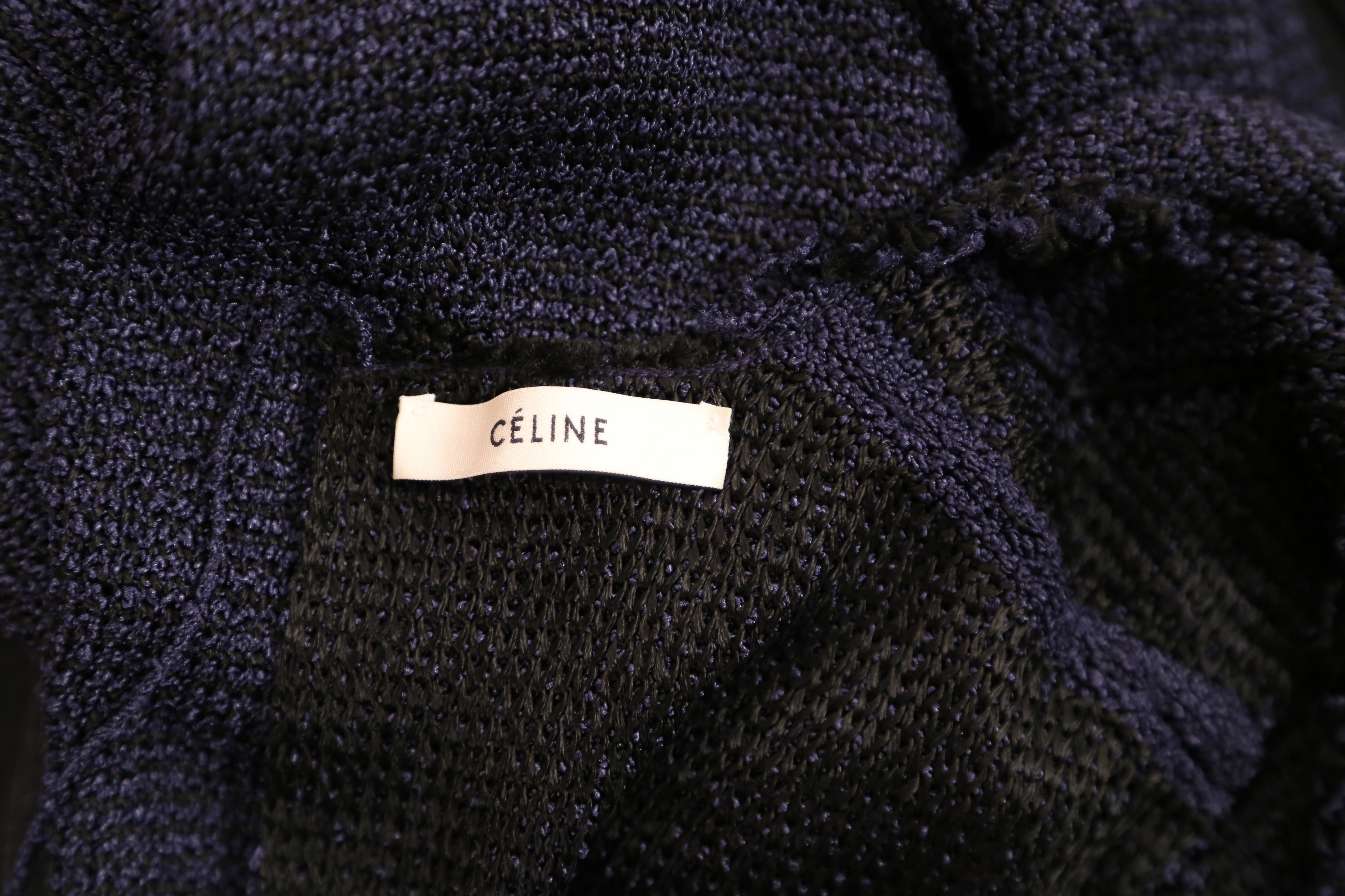 CELINE by PHOEBE PHILO navy and black knit dress 1