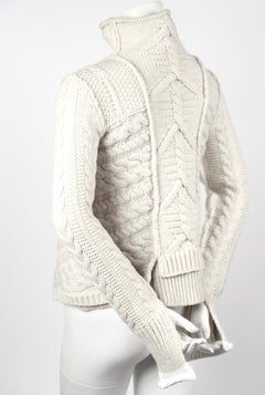 Celine By Phoebe Philo wool cable knit sweater with asymmetric hem
