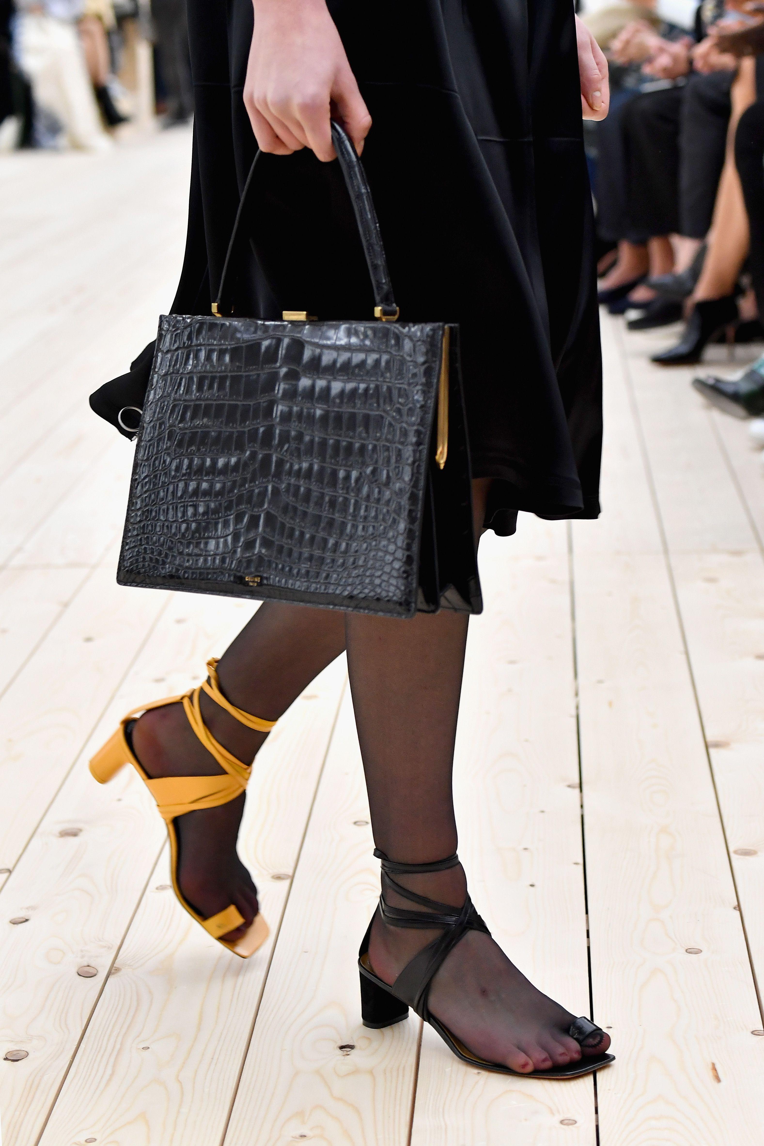 CELINE by PHOEBE PHILO red leather wrap around runway sandals 3