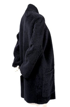 CELINE by PHOEBE PHILO navy blue shearling coat