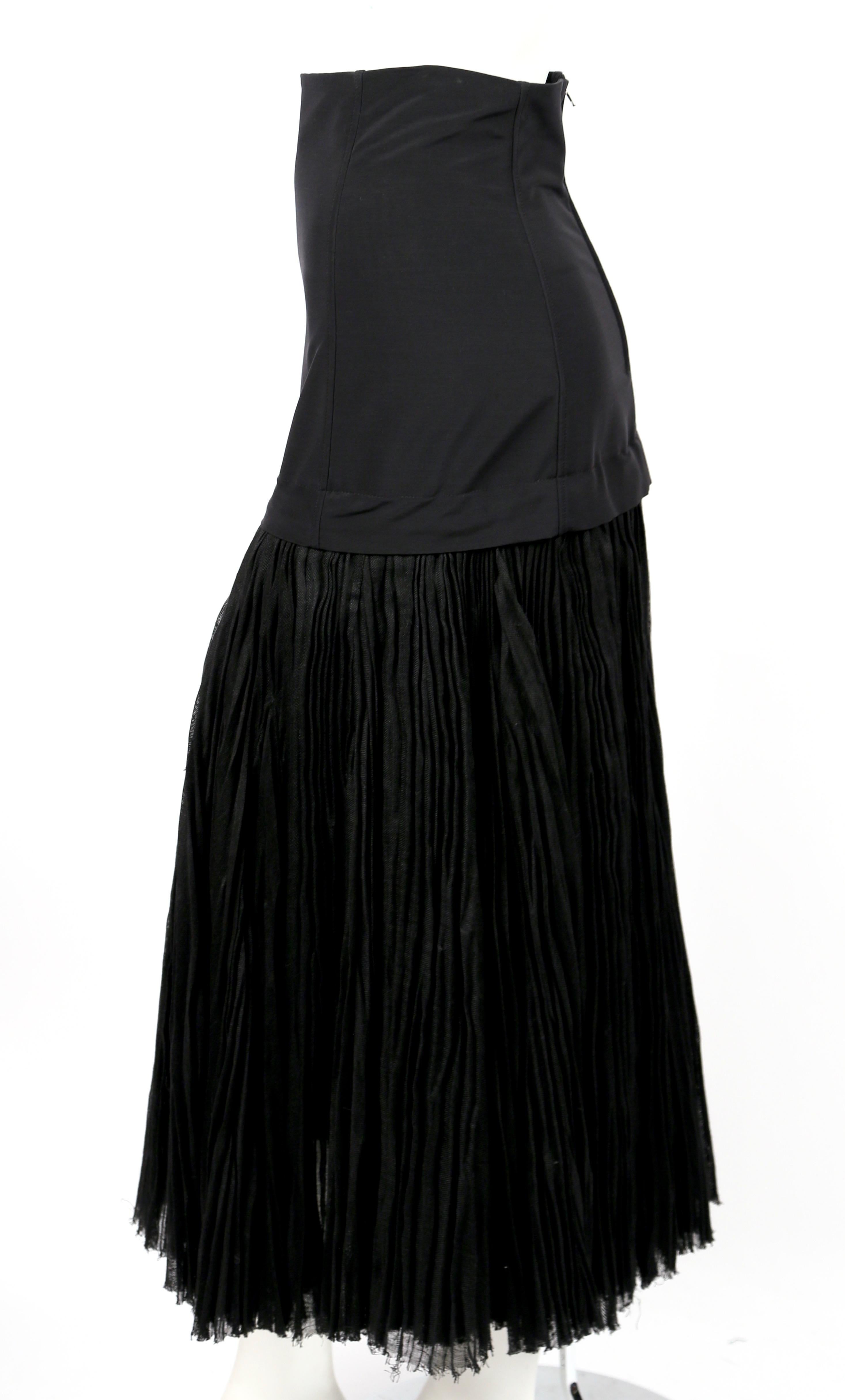 Black CELINE by Phoebe Philo black pleated skirt - runway 2014