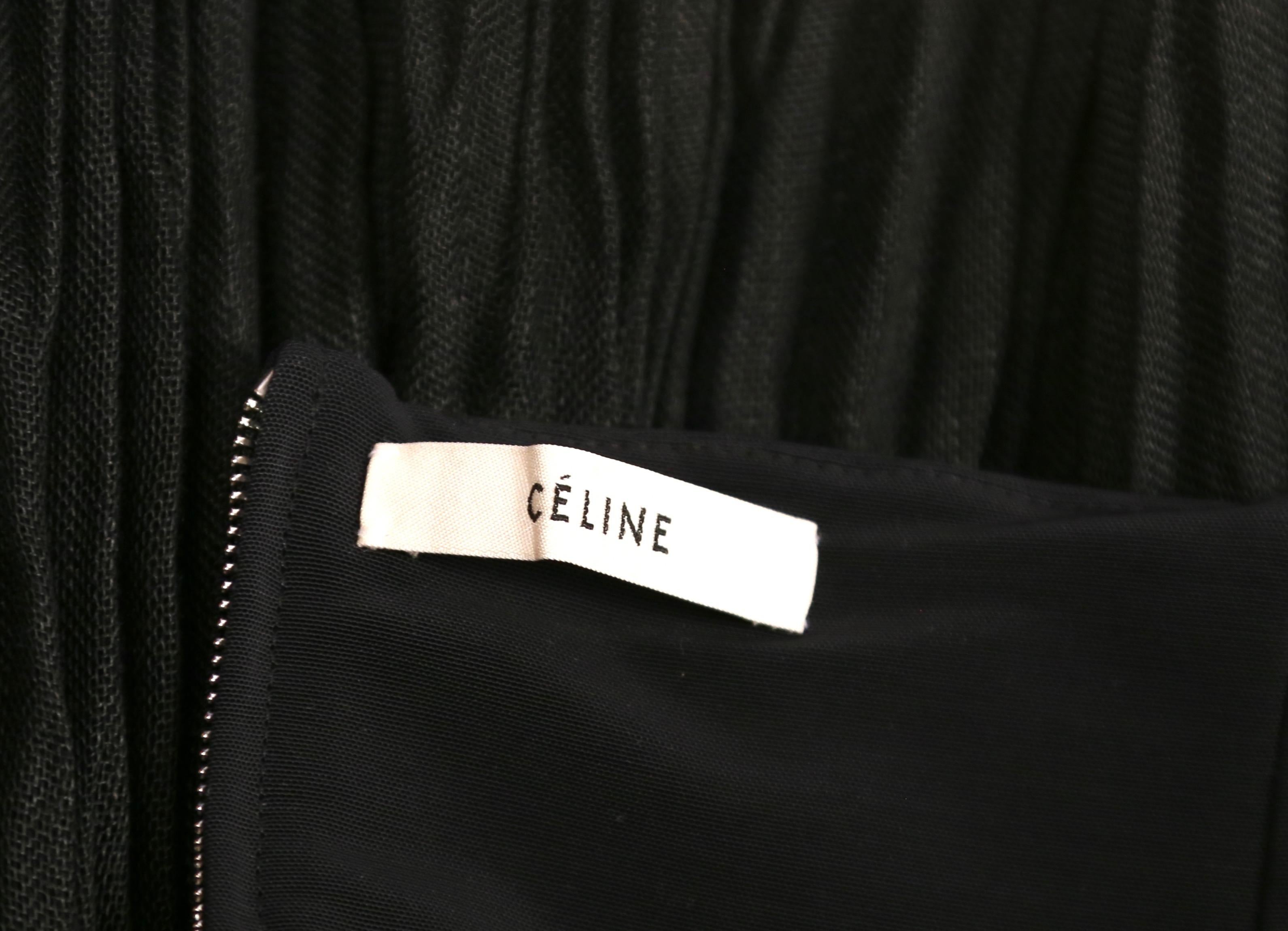 Women's CELINE by Phoebe Philo black pleated skirt - runway 2014