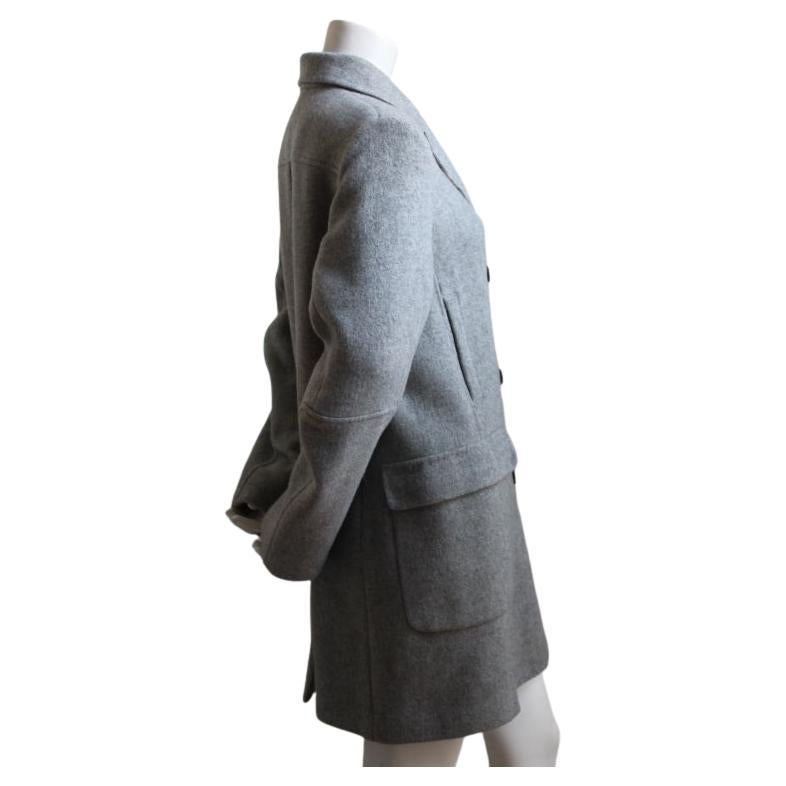 Grigio CERRUTI cappotto in lana grigio affusolato in vendita