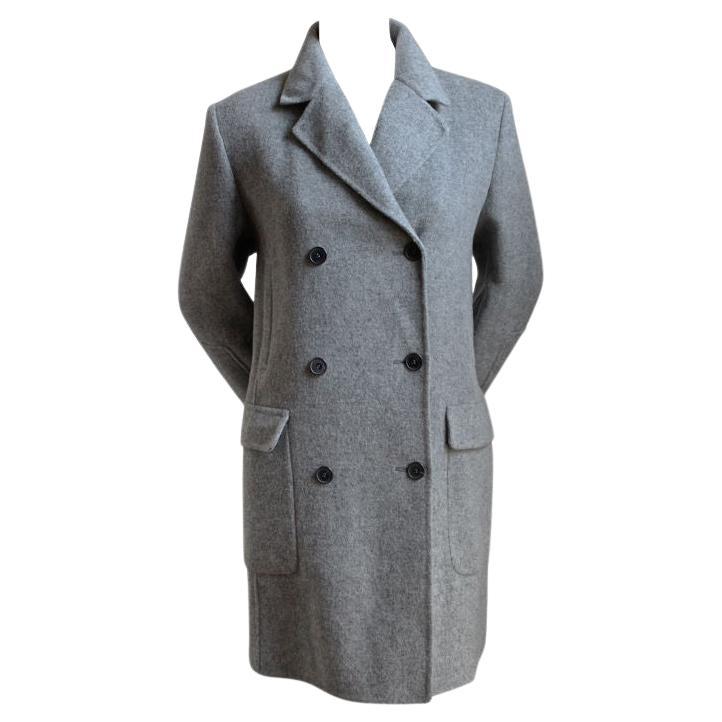 CERRUTI cappotto in lana grigio affusolato