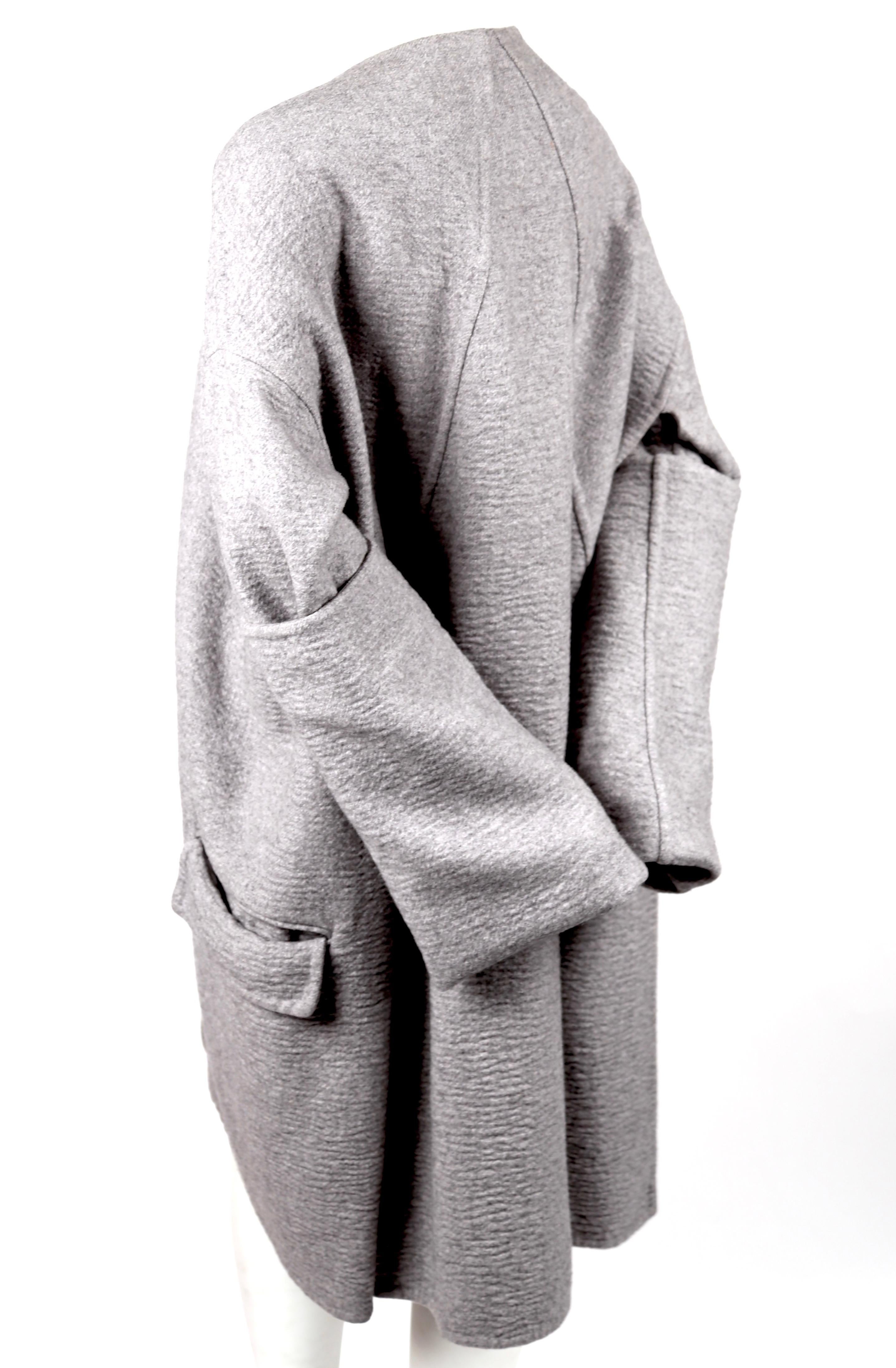 2013 CELINE by PHOEBE PHILO grey cashmere runway coat with exaggerated sleeves In Good Condition In San Fransisco, CA