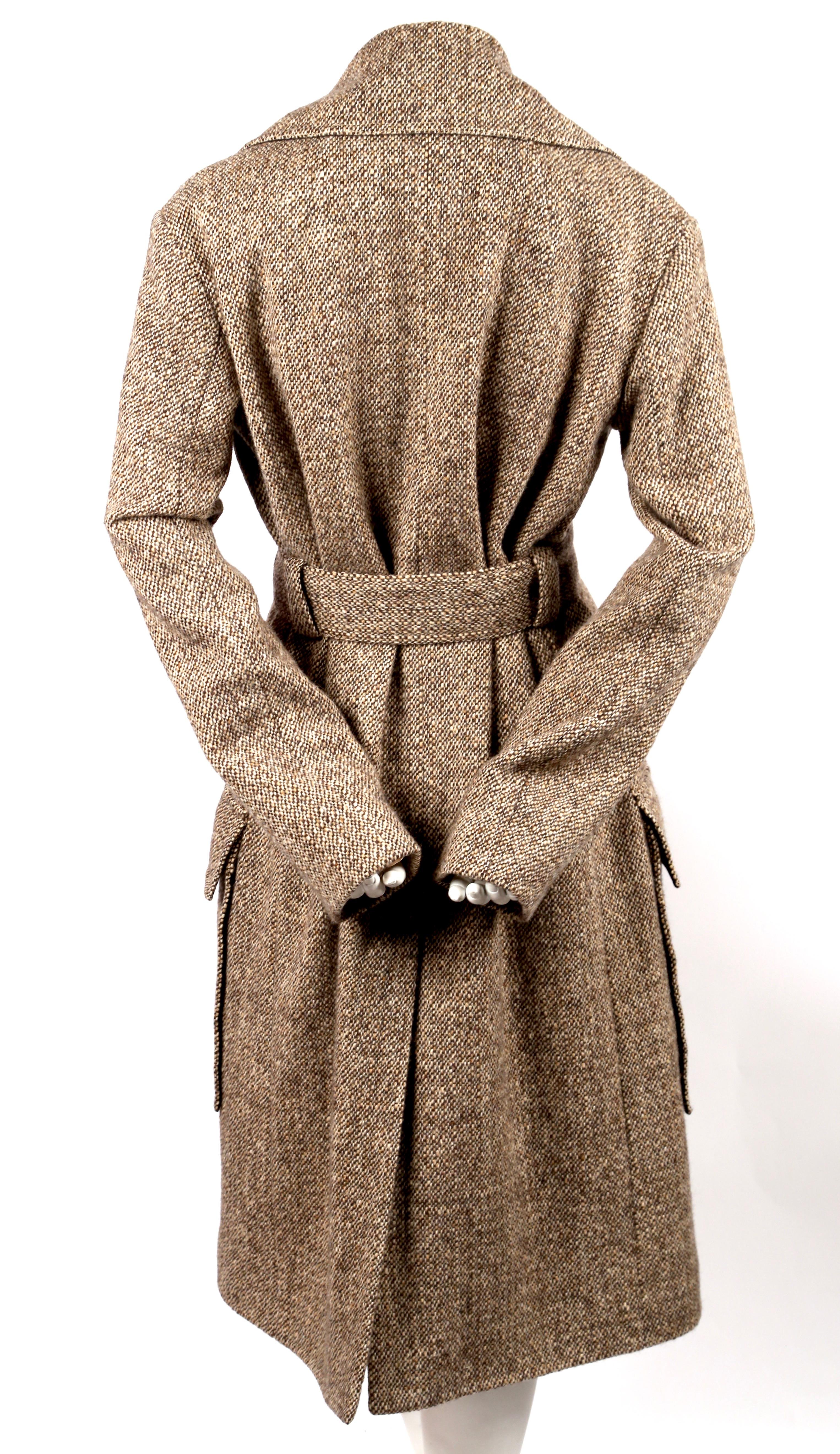 celine graphic print wool coat