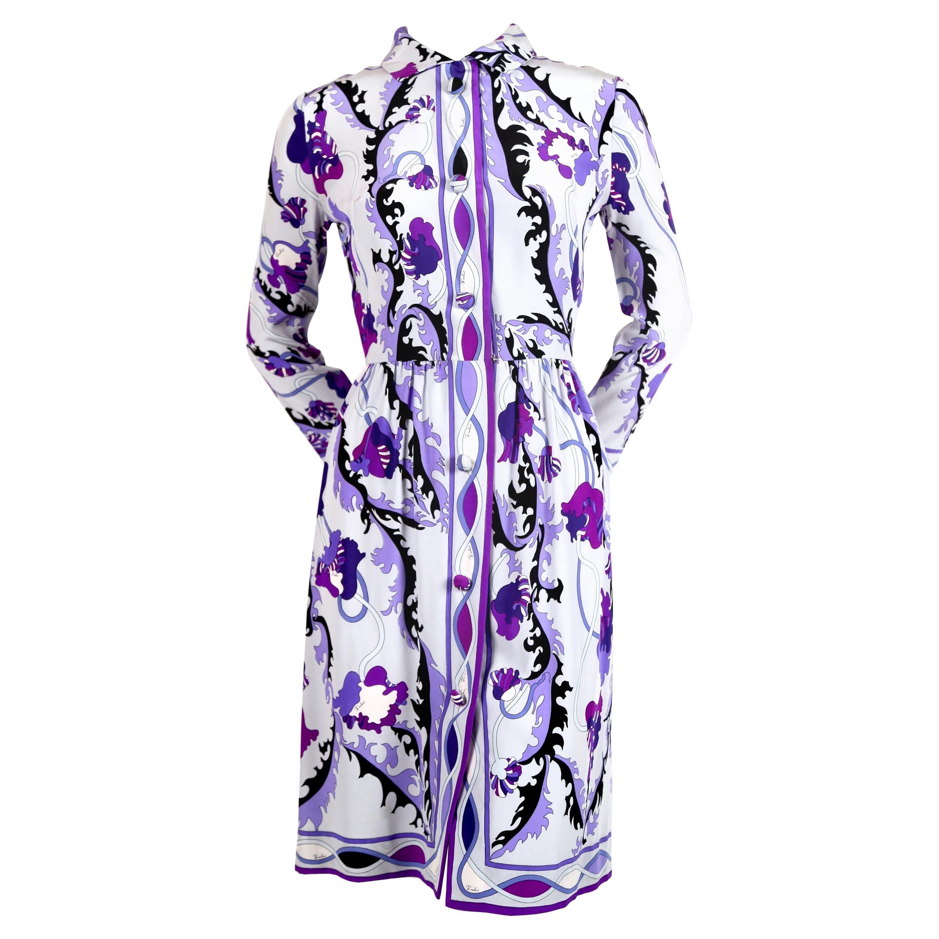 1960's EMILIO PUCCI floral printed silk dress