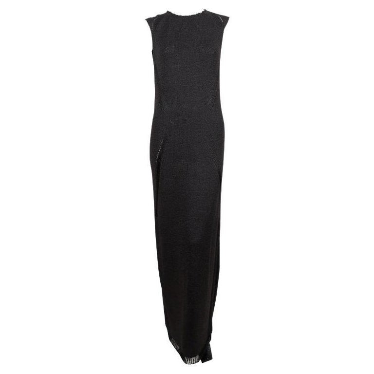 Celine By Phoebe Philo black knit dress with woven trim - new For Sale ...