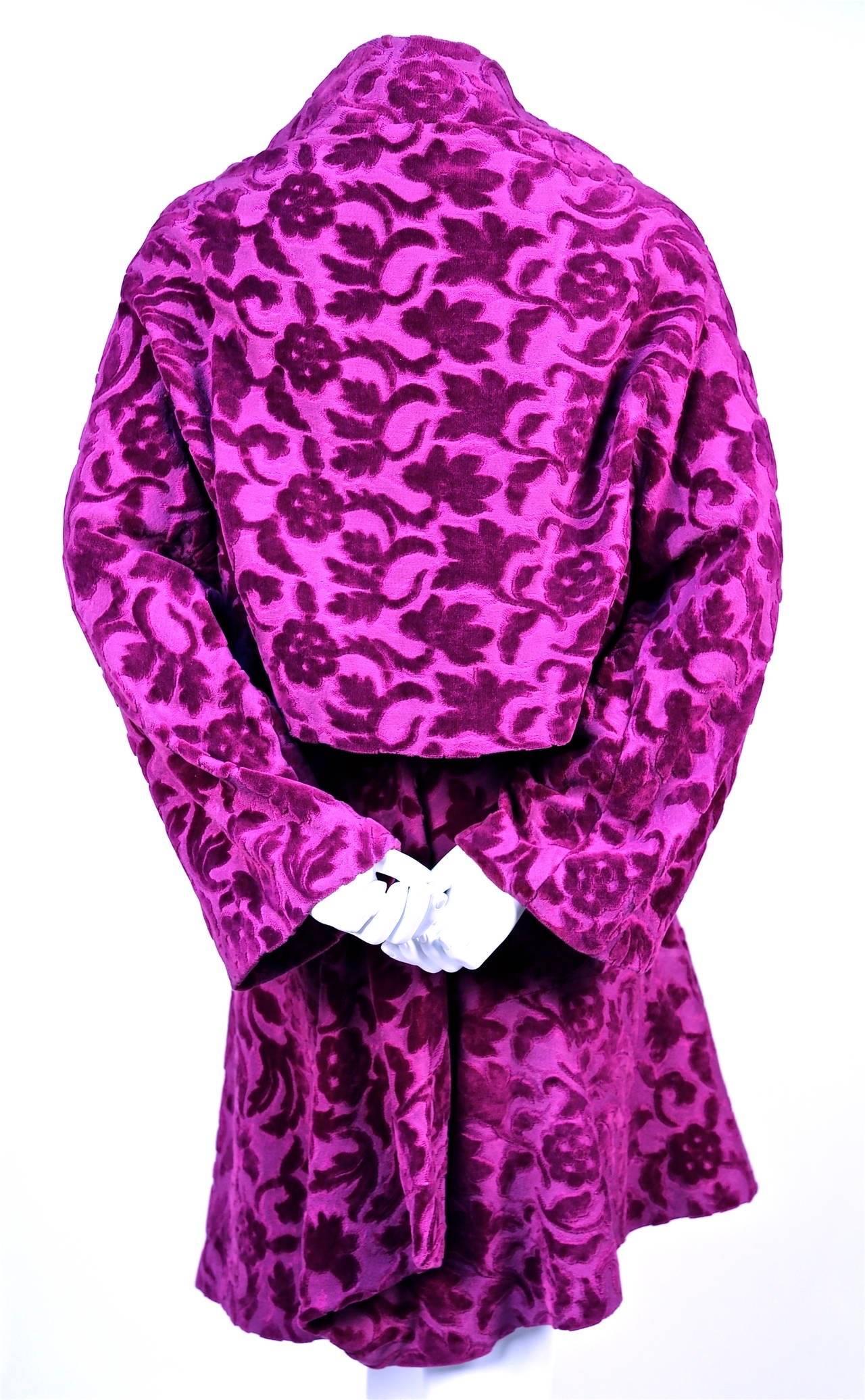 Comme des Garcons flocked jacket and skirt set, 1996  In Excellent Condition In San Fransisco, CA
