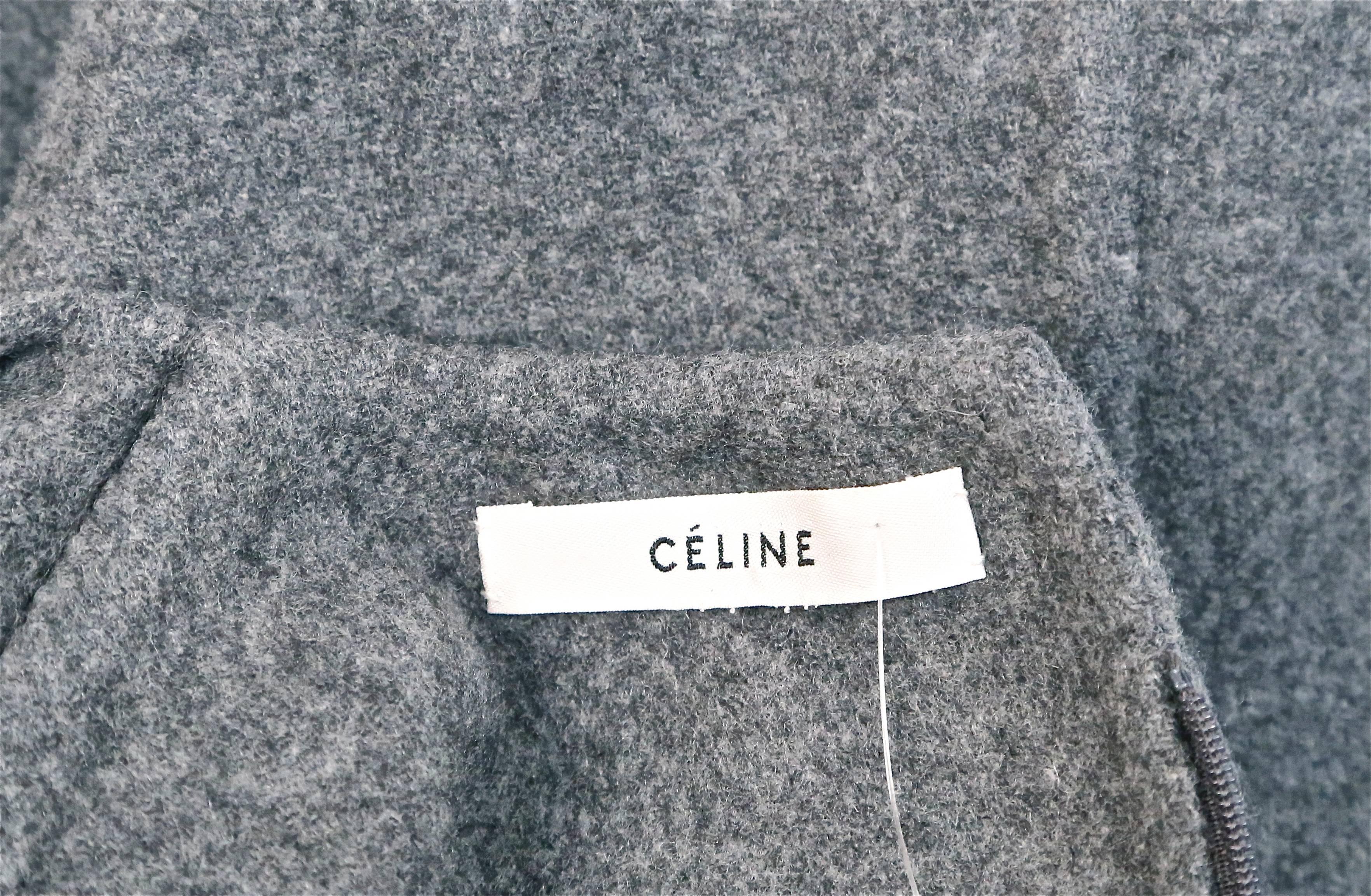 unworn CELINE grey cashmere runway dress with knotted 'sleeves' - fall 2013 2