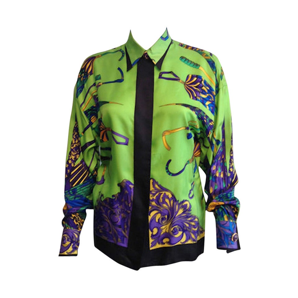 Gianni Versace Couture Vintage Atelier Versace Umbrella blouse Size 40/8 For Sale