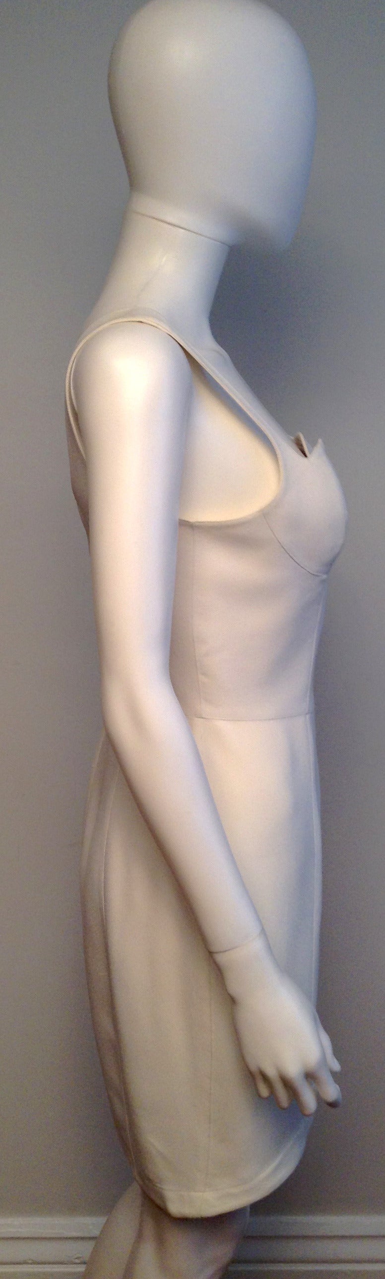 Women's Thierry Mugler Vintage White Mini Dress Size 40