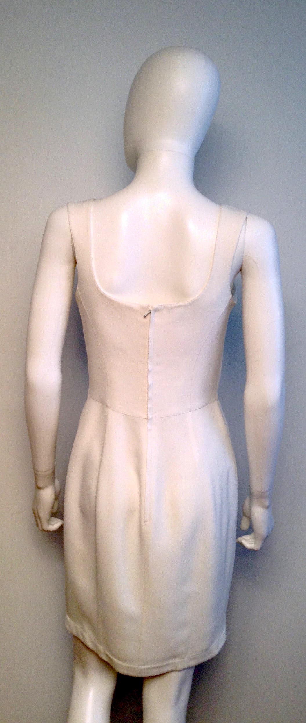 Thierry Mugler Vintage White Mini Dress Size 40 4
