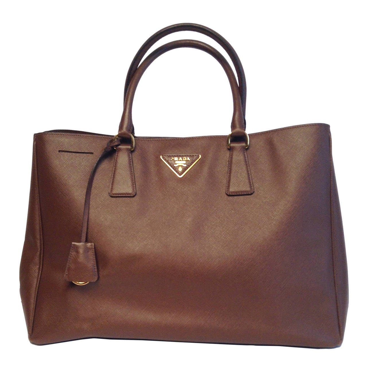 PRADA Saffiano Lux Tote in Cacao Cocoa Brown