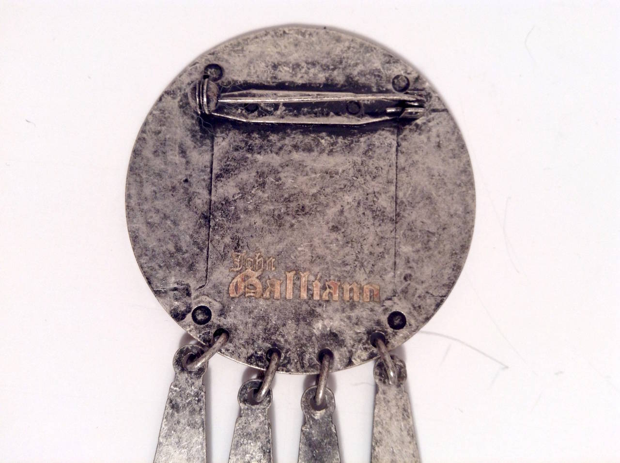 John Galliano Silver Pin 1