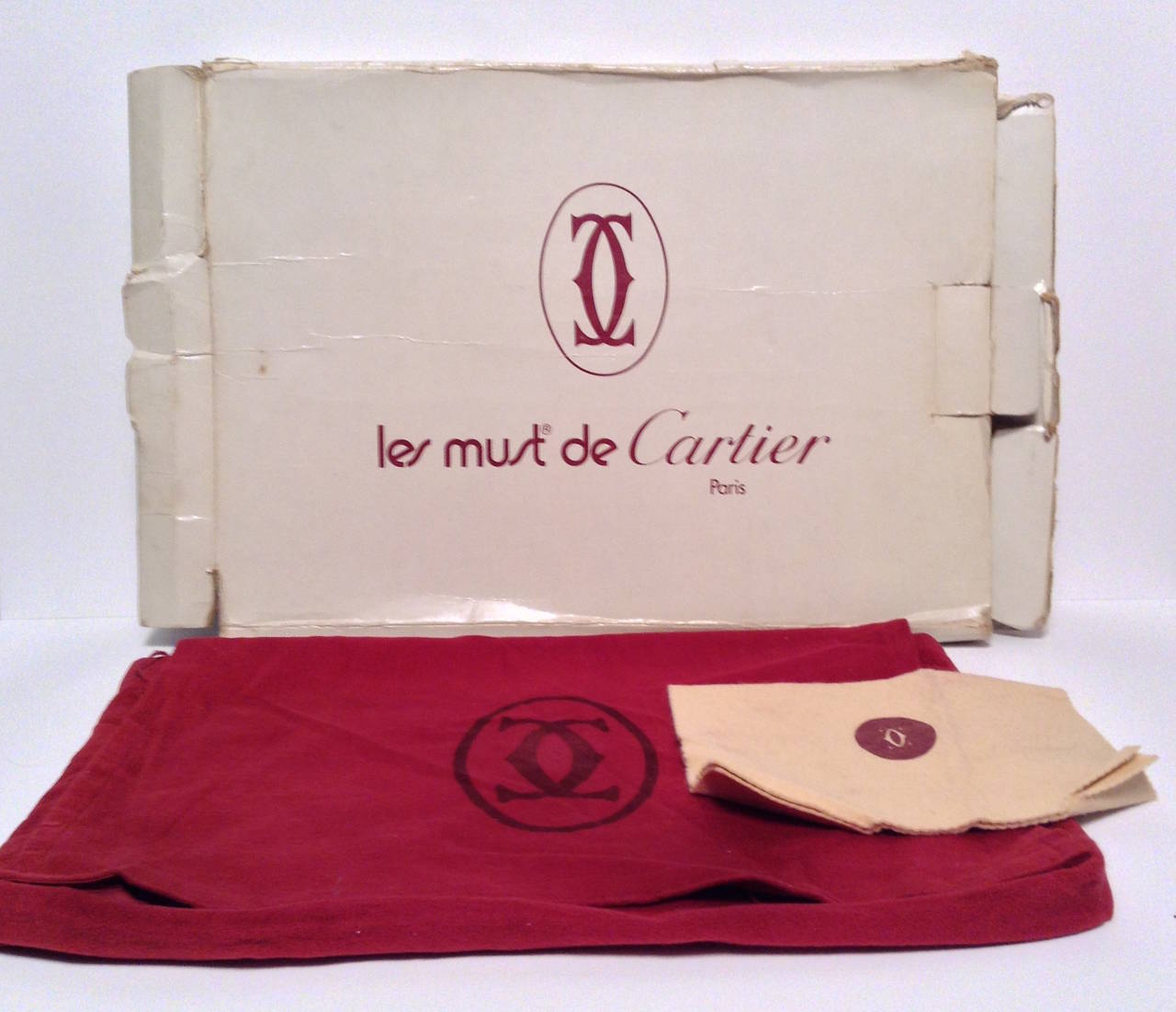 Vintage Les Must de Cartier Burgundy Folio 2