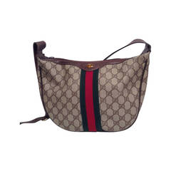 Vintage Gucci GG Cross Body Hobo Bag