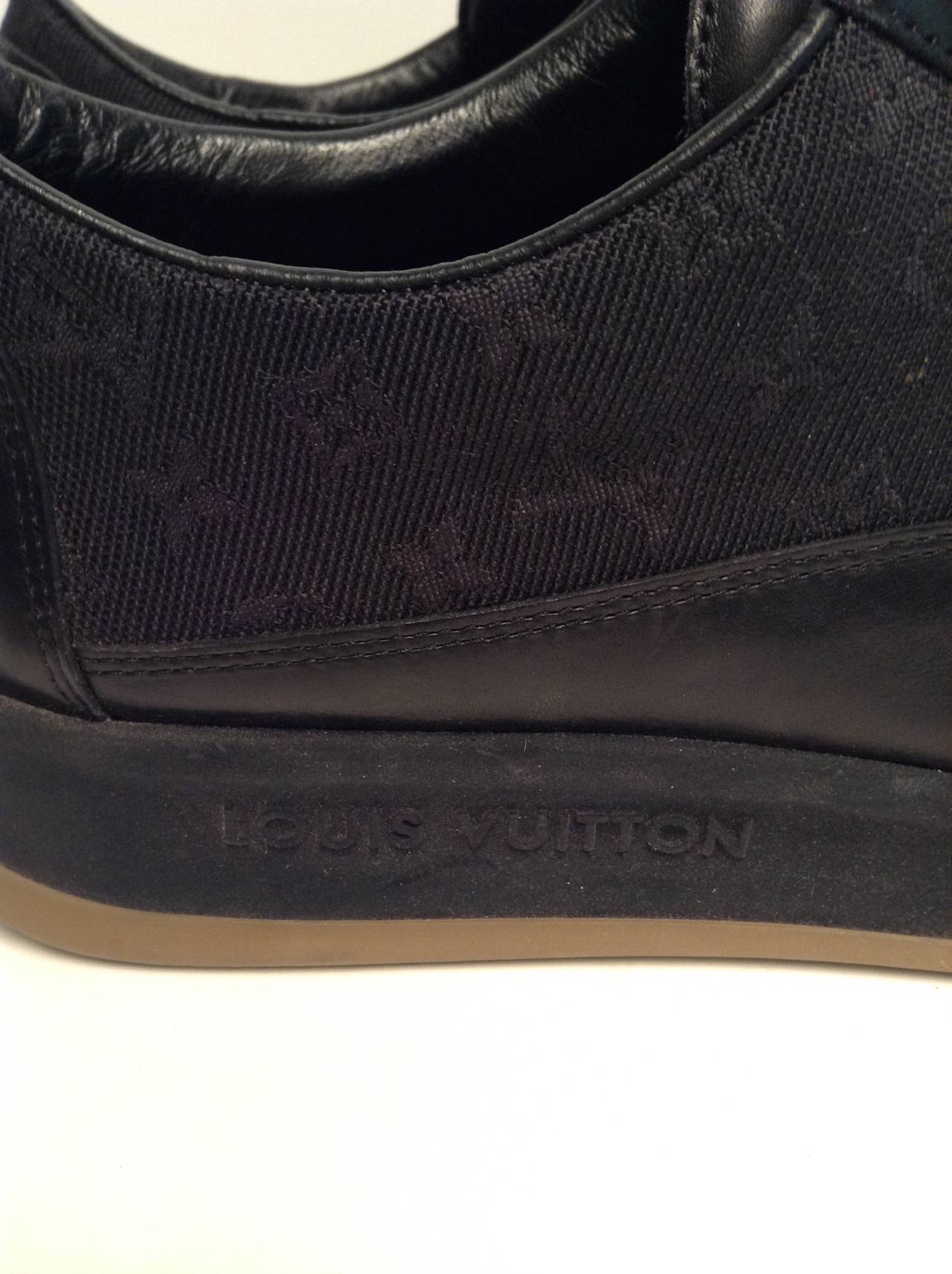 Women's Louis Vuitton Black Monogram Sneakers Size 40