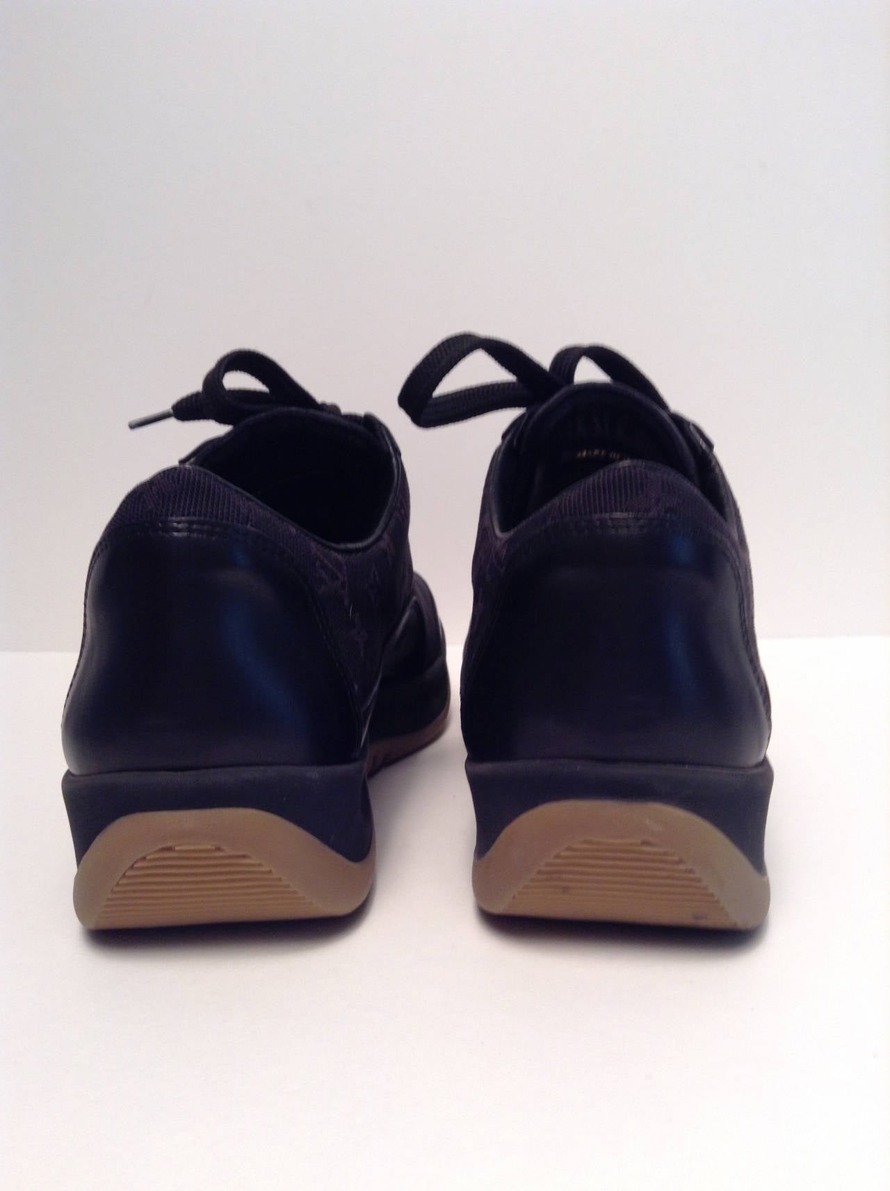Louis Vuitton Black Monogram Sneakers Size 40 3