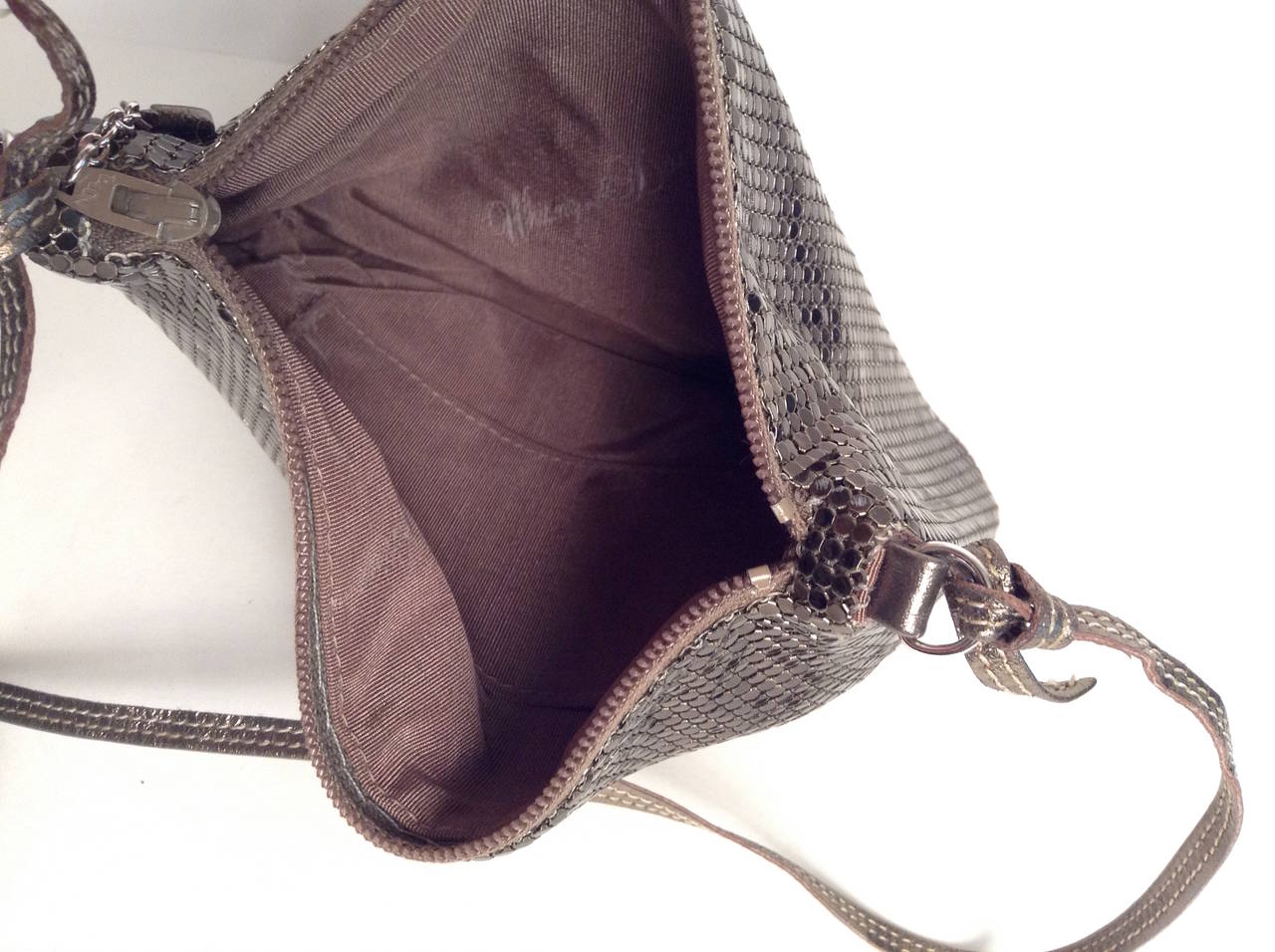Whiting and Davis Disco mesh Top and Bag In Excellent Condition For Sale In Toronto, Ontario