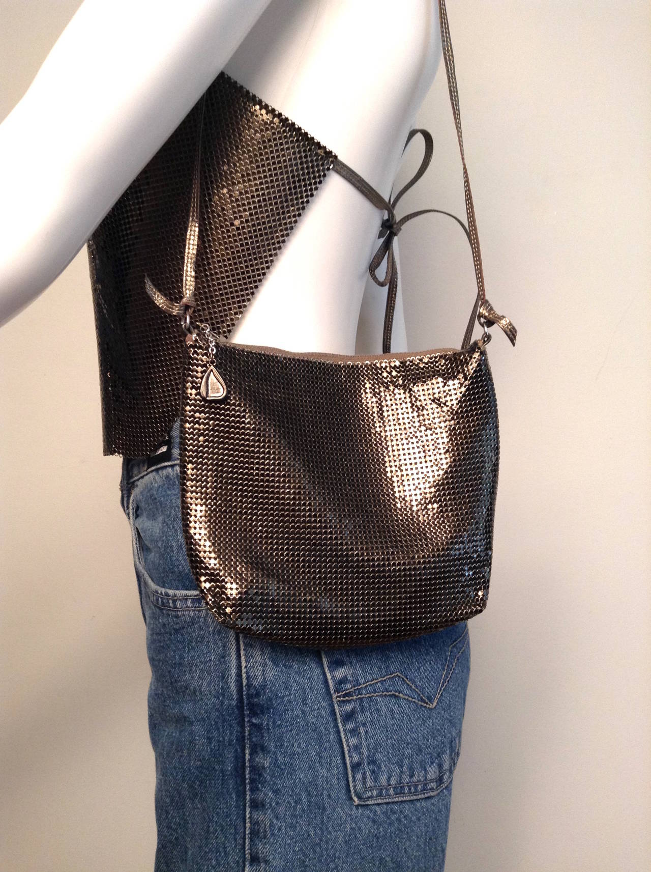 Whiting and Davis Disco mesh Top and Bag For Sale 5