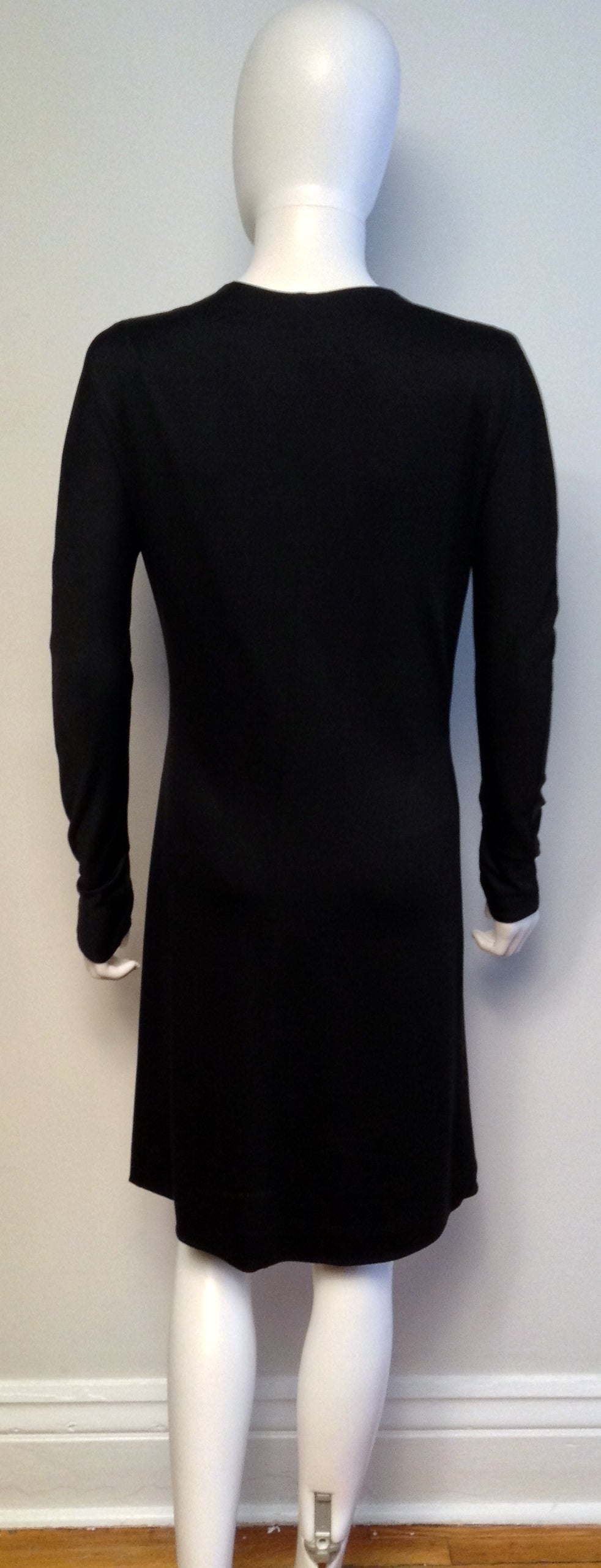 Tom Ford Gucci Black Silk Jersey dress with Gold Tiger Size IT40/8 For Sale 4