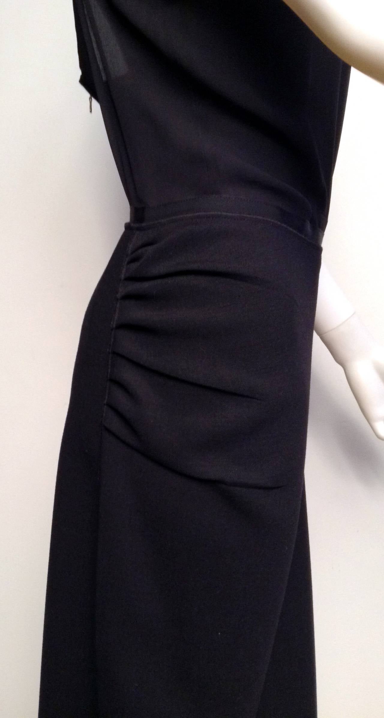 Nina Ricci Black Cocktail Dress Size 42/10 2012 For Sale 1