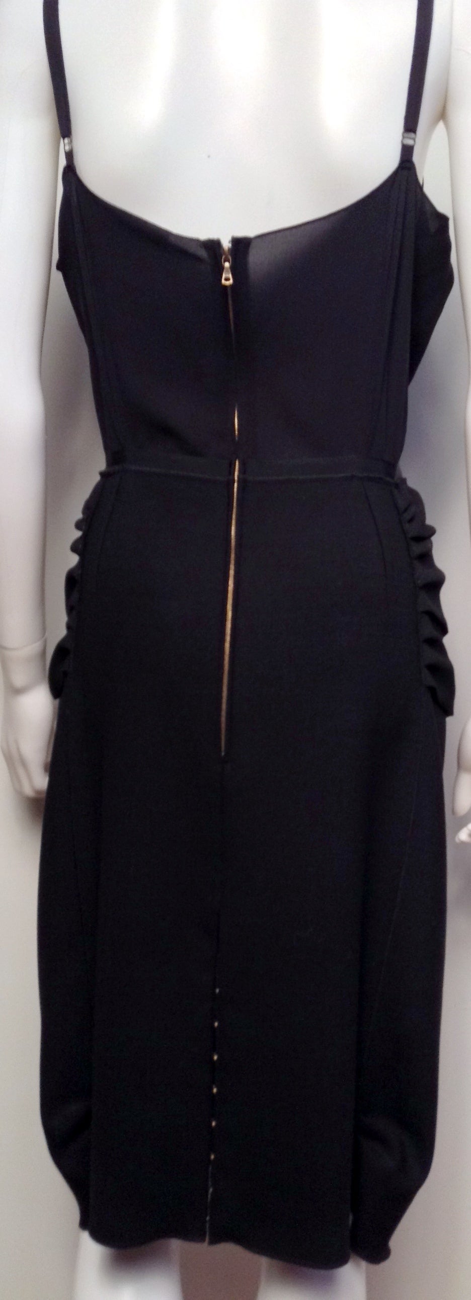 Nina Ricci Black Cocktail Dress Size 42/10 2012 For Sale 4