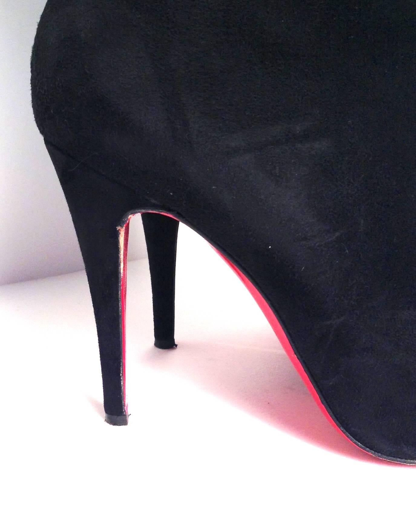 Women's Christian Louboutin Suede Fifi Botta 85mm Boots Size 39.5 For Sale