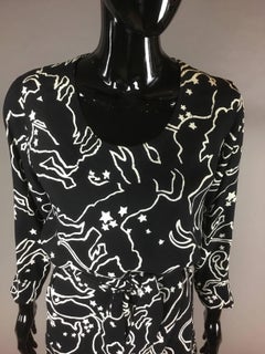 YSL Zodiac print day dress