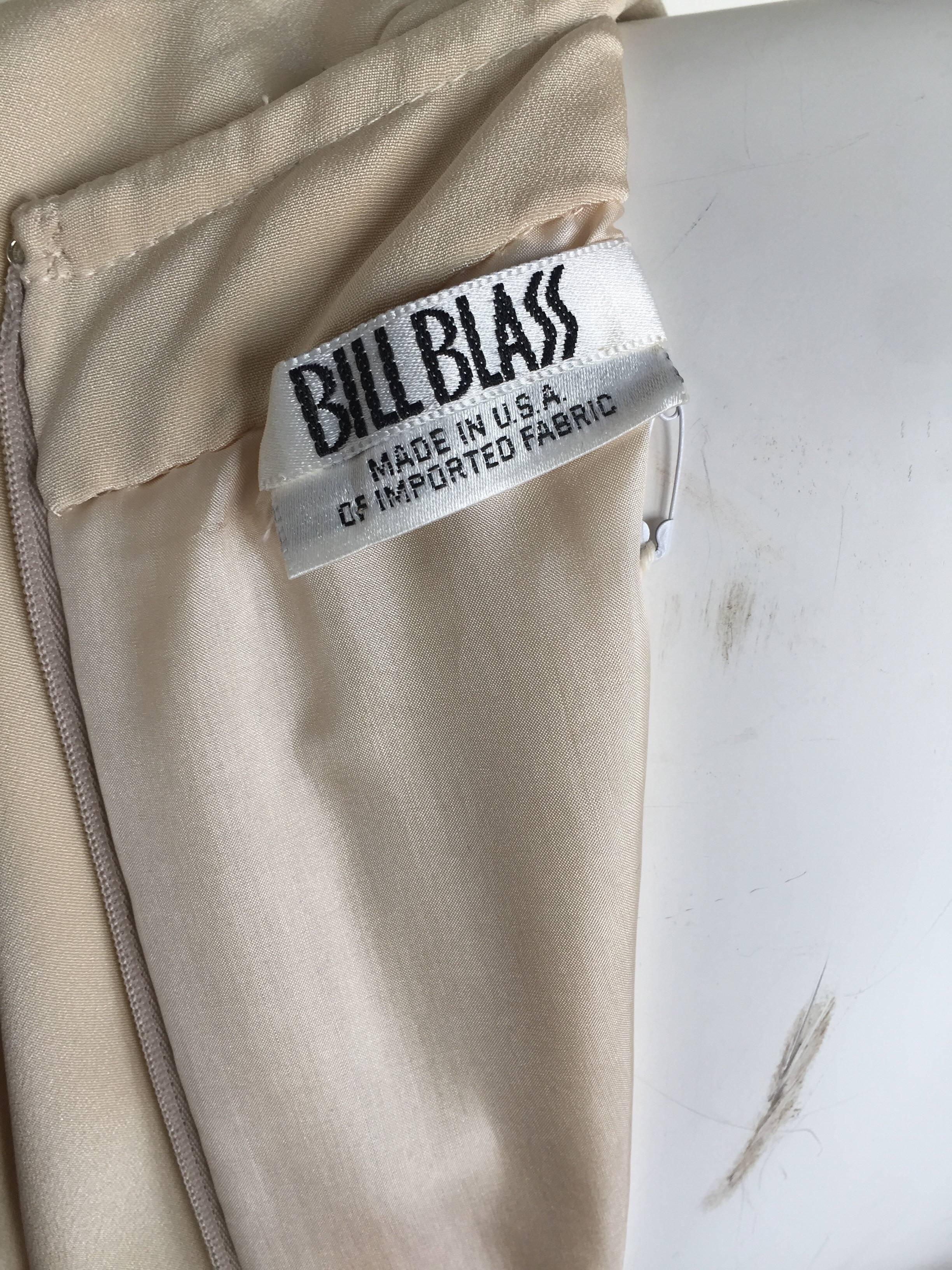 Bill Blass Khaki Snakskin Belted Dress For Sale 1