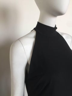 Lillie Rubin Black Sleeveless Ruffled Dress