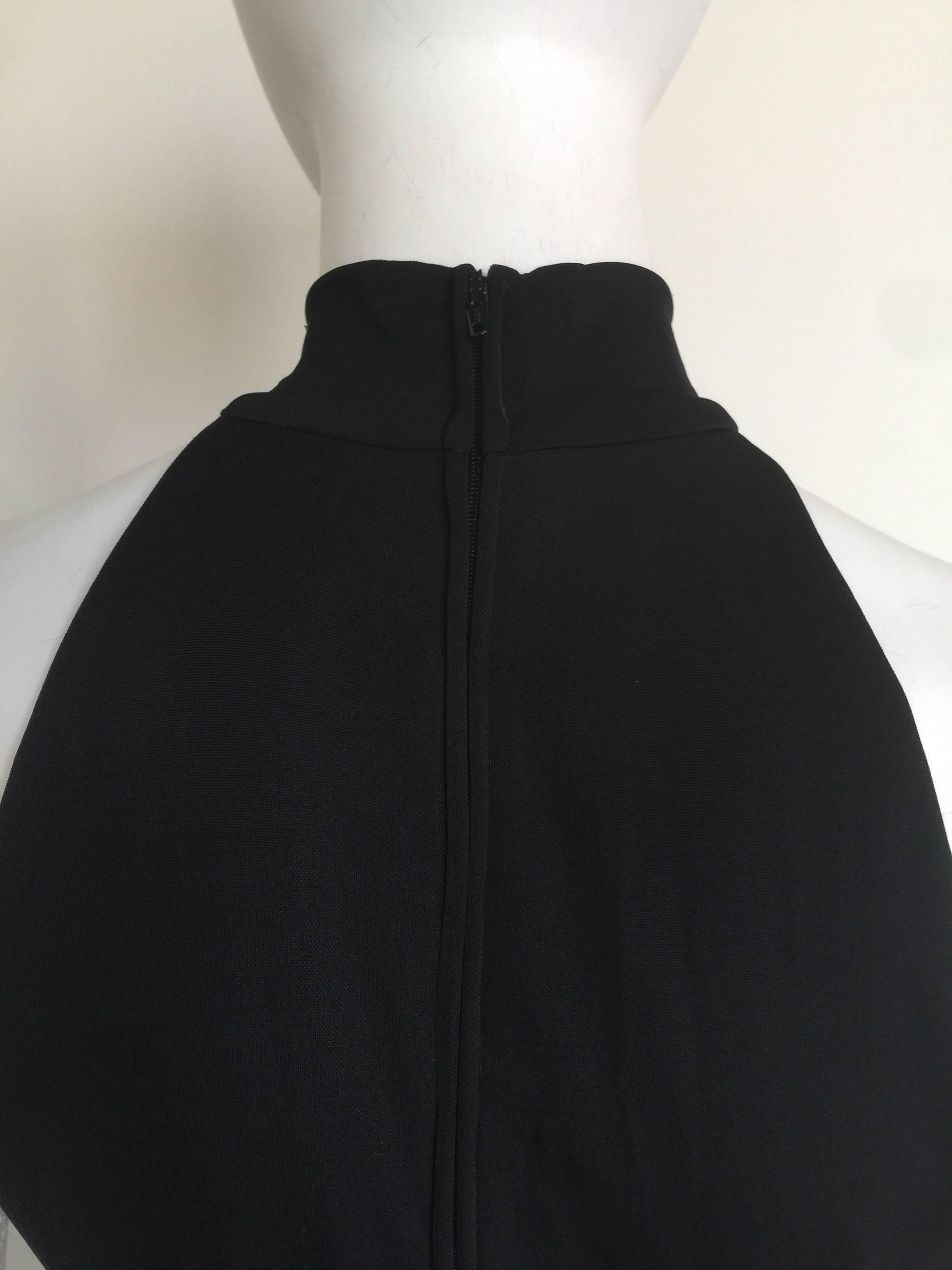 Lillie Rubin Black Sleeveless Ruffled Dress For Sale 1