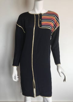 Geoffrey Beene Rainbow asymmetrical Stripe Dress