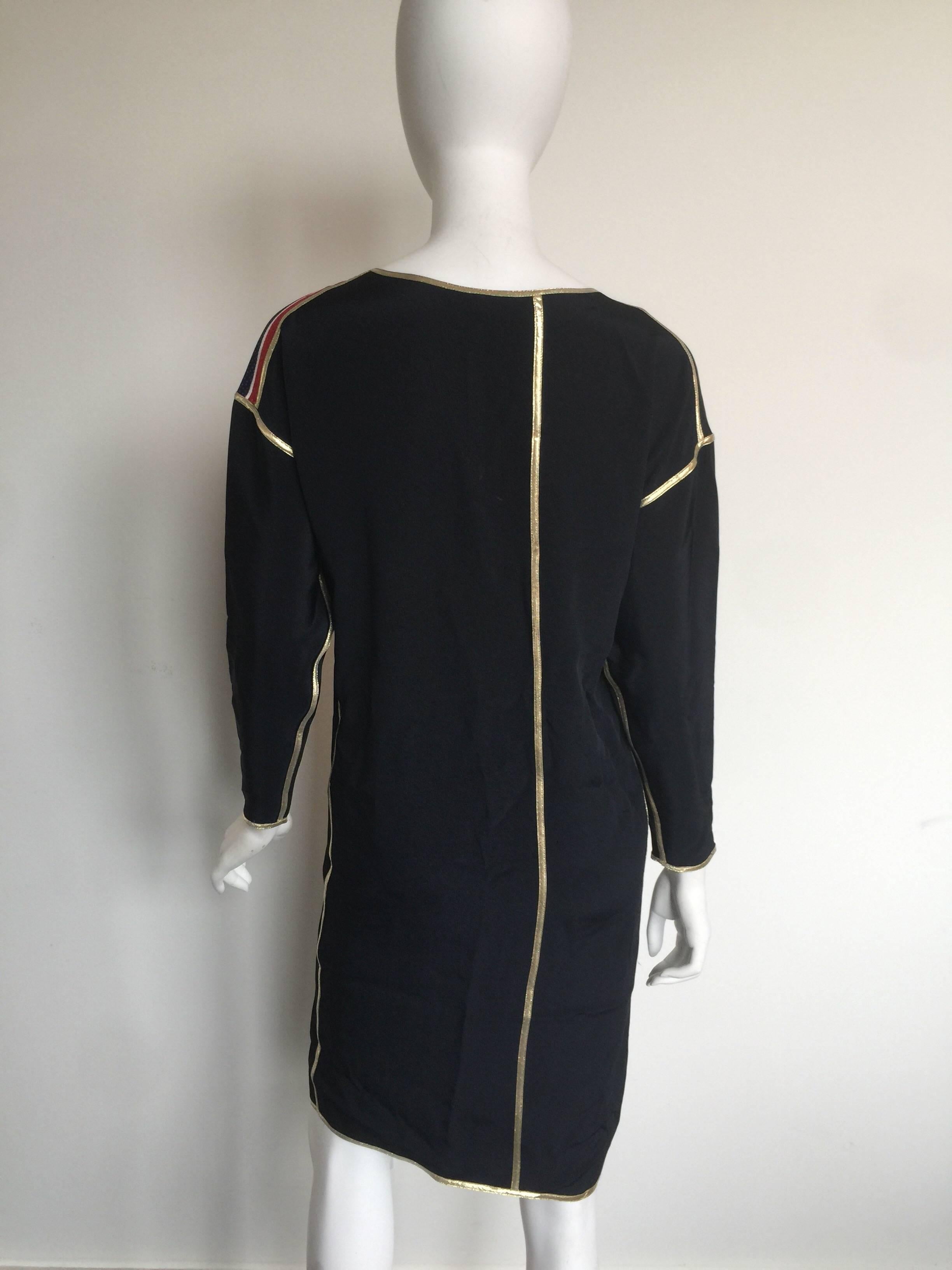 Geoffrey Beene Rainbow asymmetrical Stripe Dress In Good Condition For Sale In New York, NY