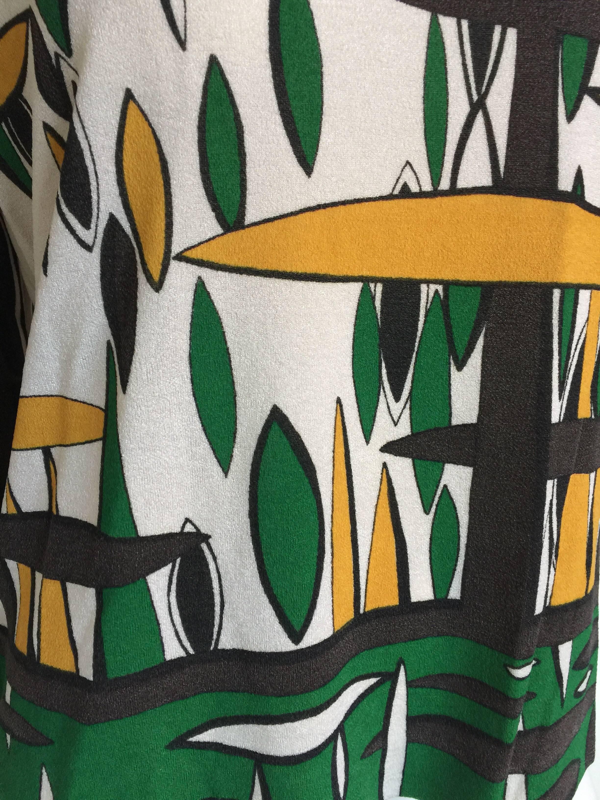 Mod printed 1970s top In Good Condition For Sale In New York, NY