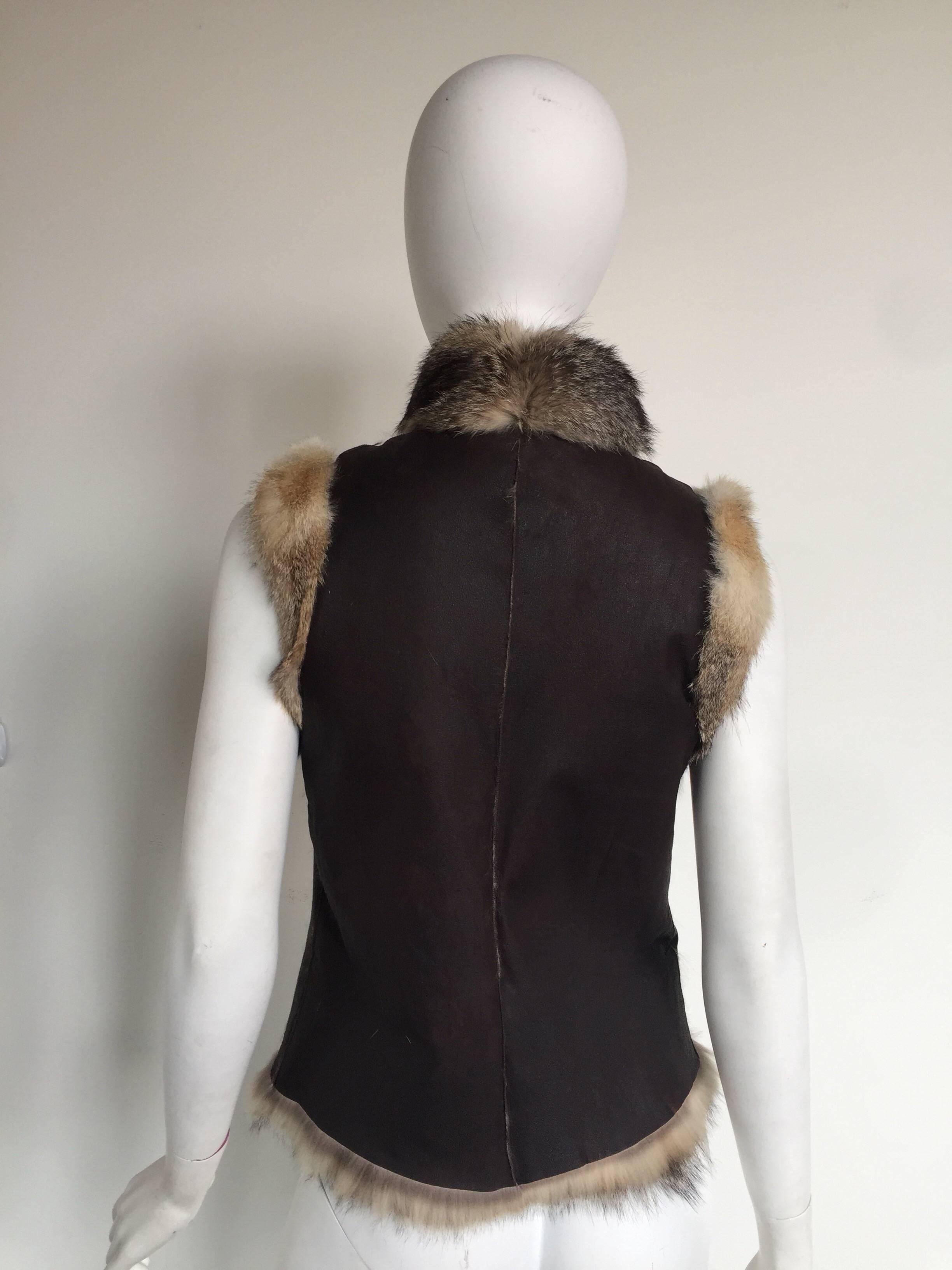 Women's or Men's Fox Fur Vest For Sale