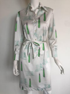 Lanvin 1970s mathematician printed dress