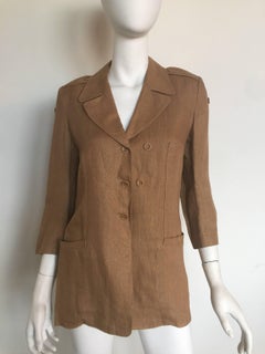 Sonia Rykiel camel linen blazer