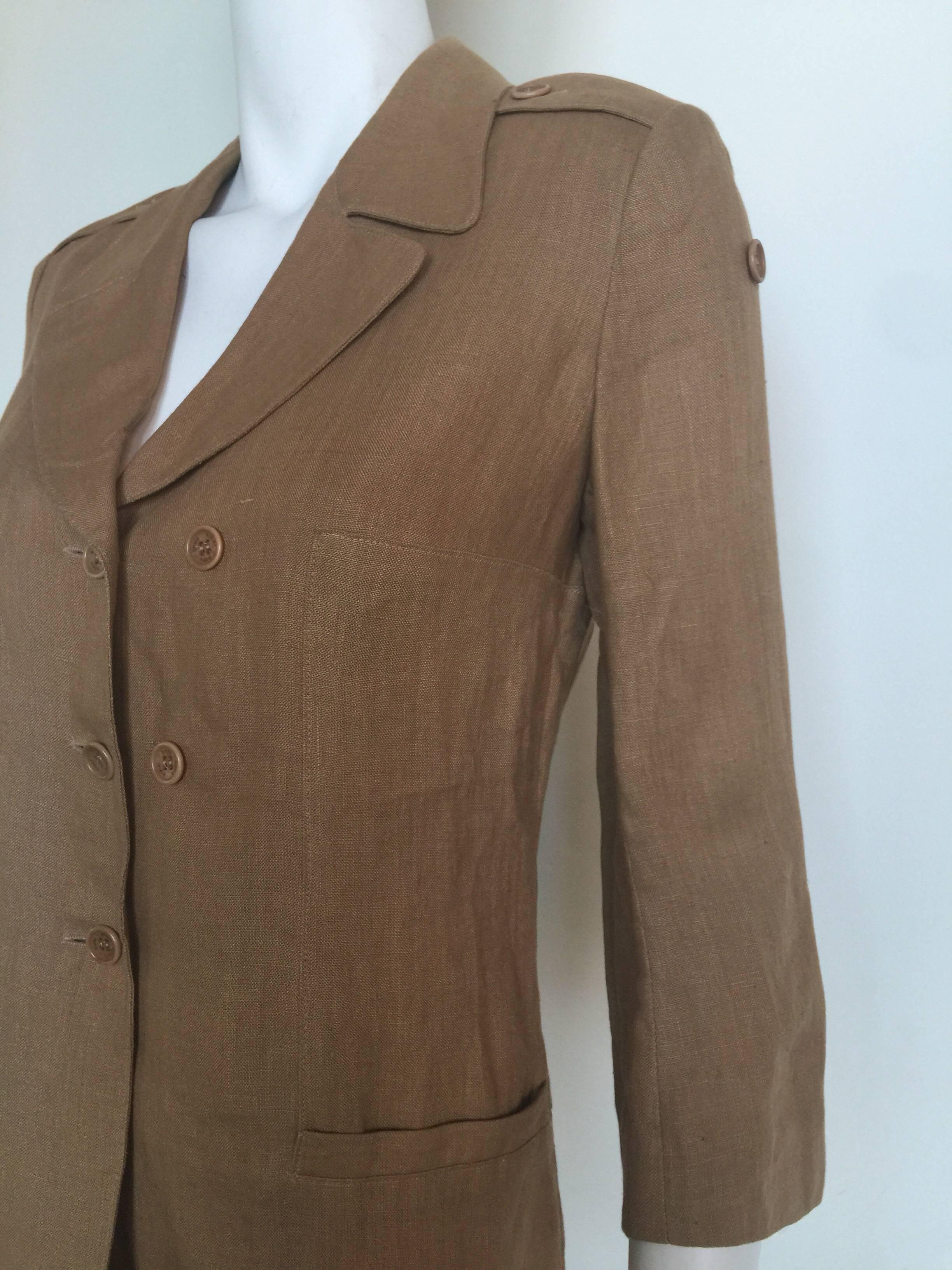 Women's or Men's Sonia Rykiel camel linen blazer  For Sale