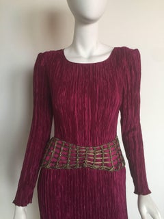 Mary McFadden Berry & Gold Gown