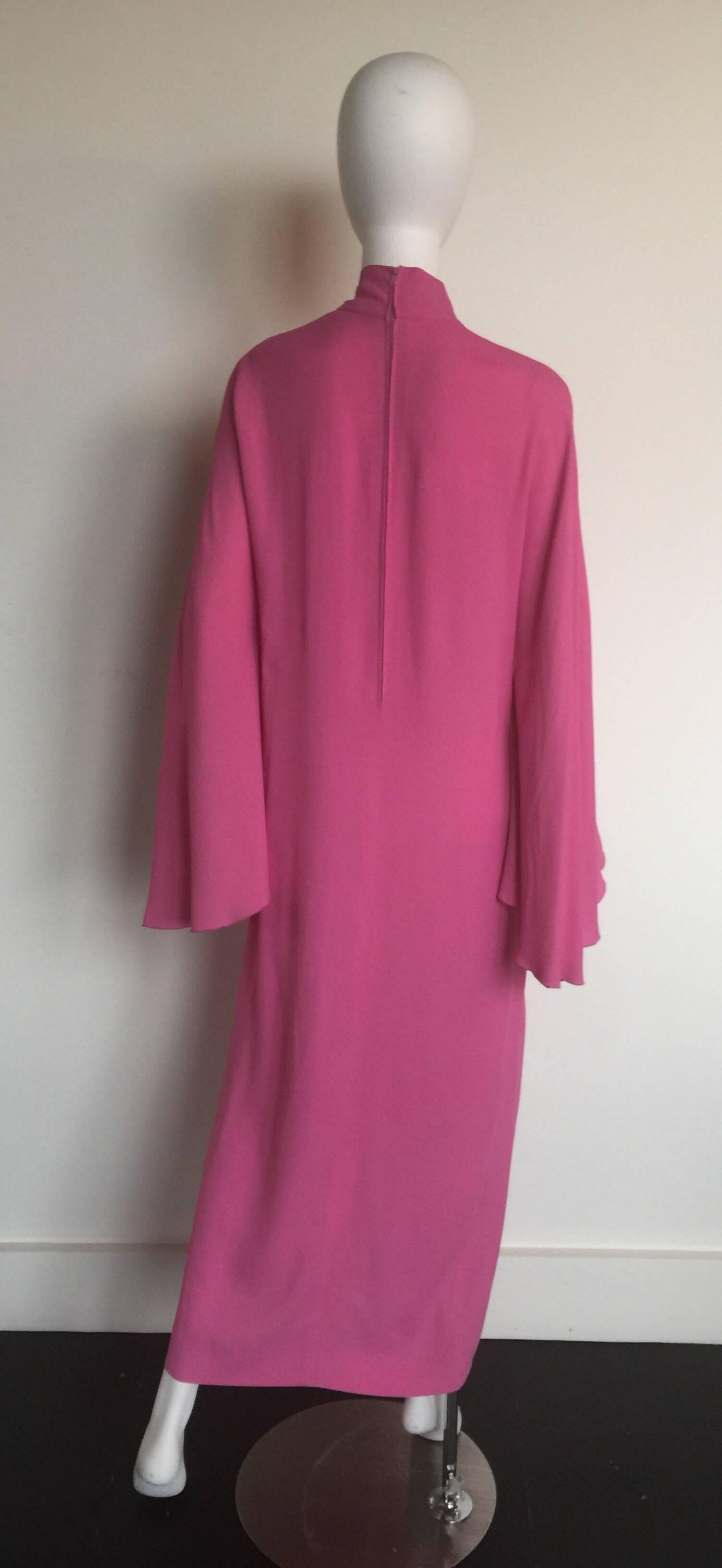 Women's or Men's Pierre Cardin bubble gum pink bow caftan 