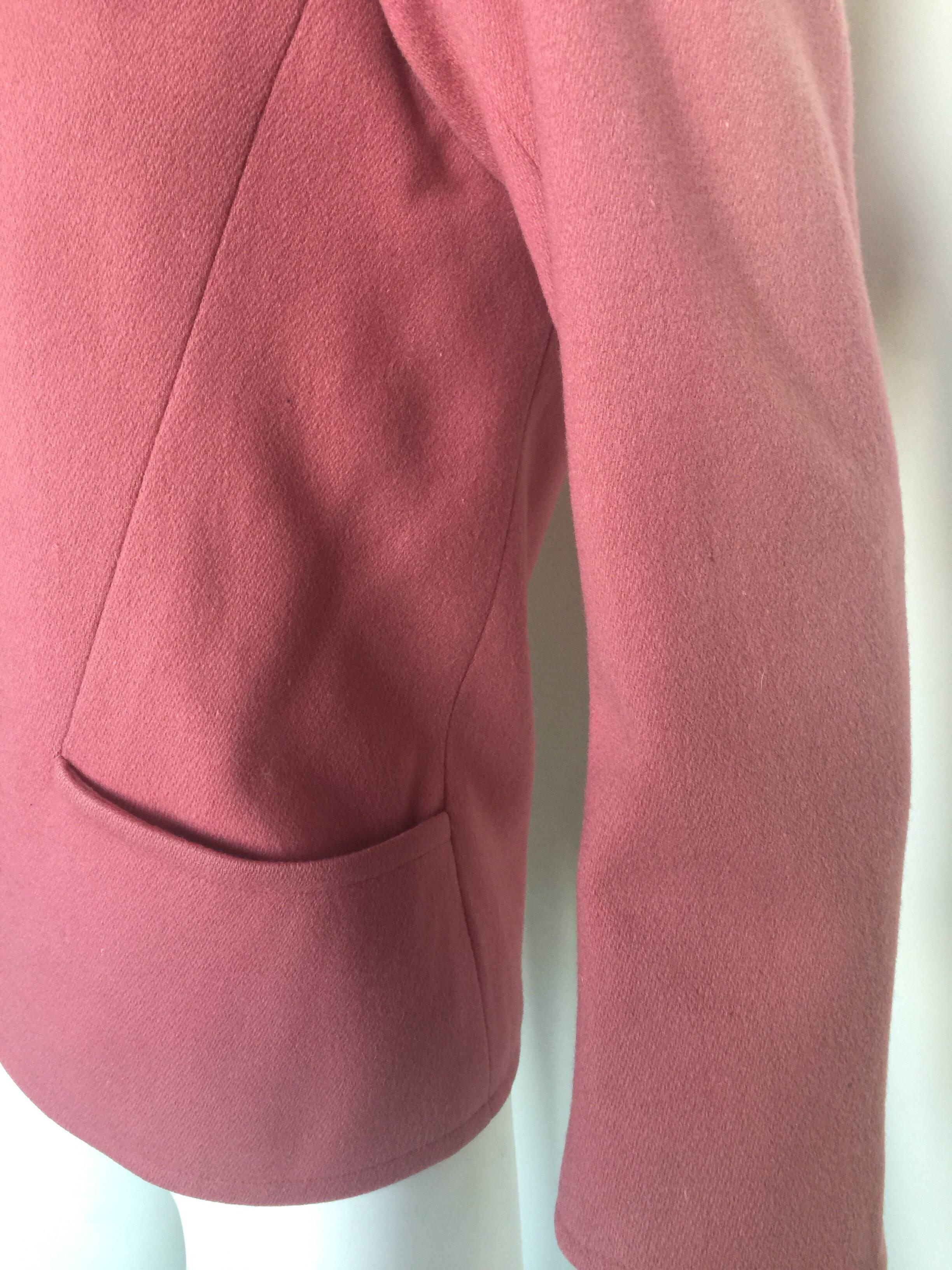 Brown Yves Saint Laurent dusty pink wool blazer  For Sale