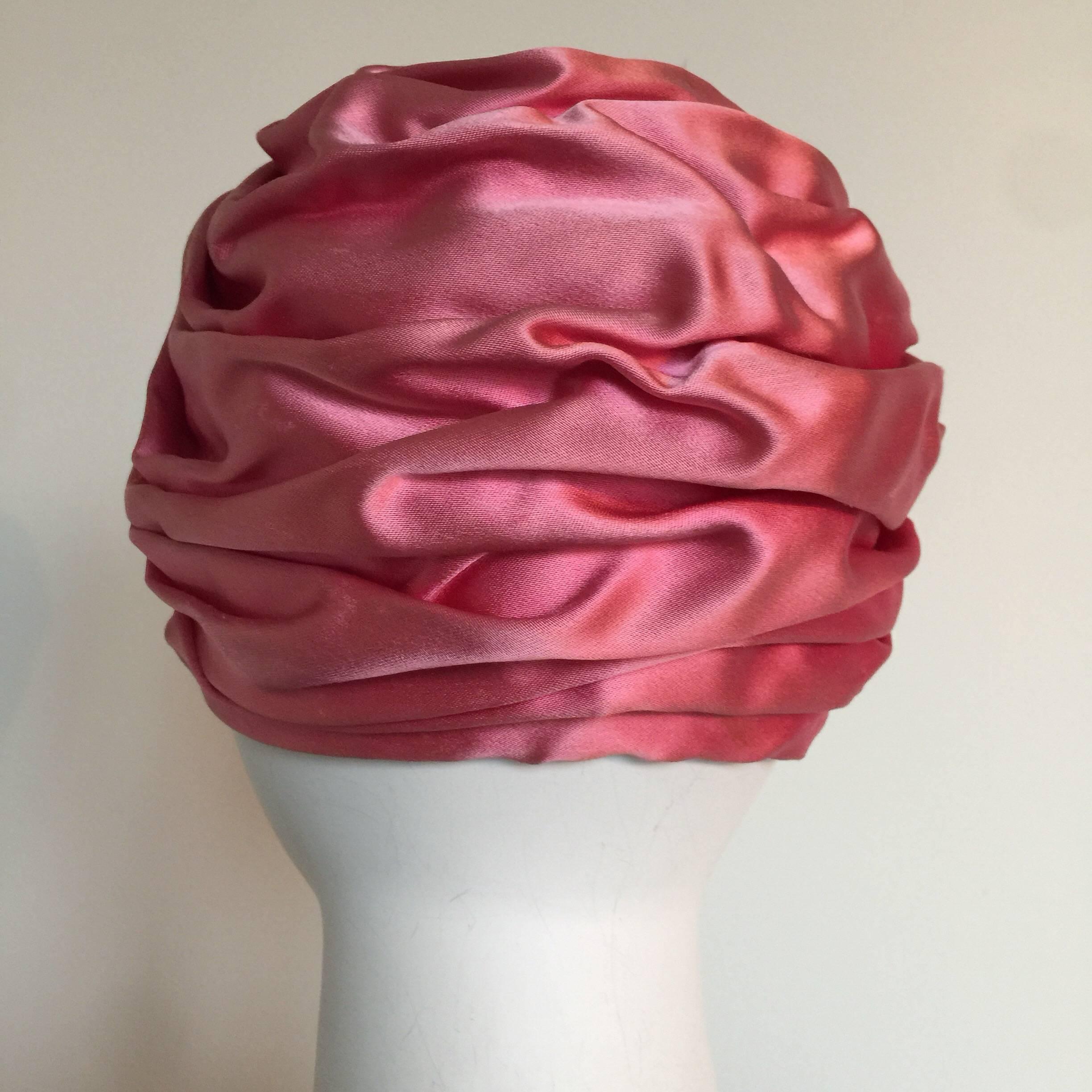 Women's or Men's Pink Silk Turban  For Sale